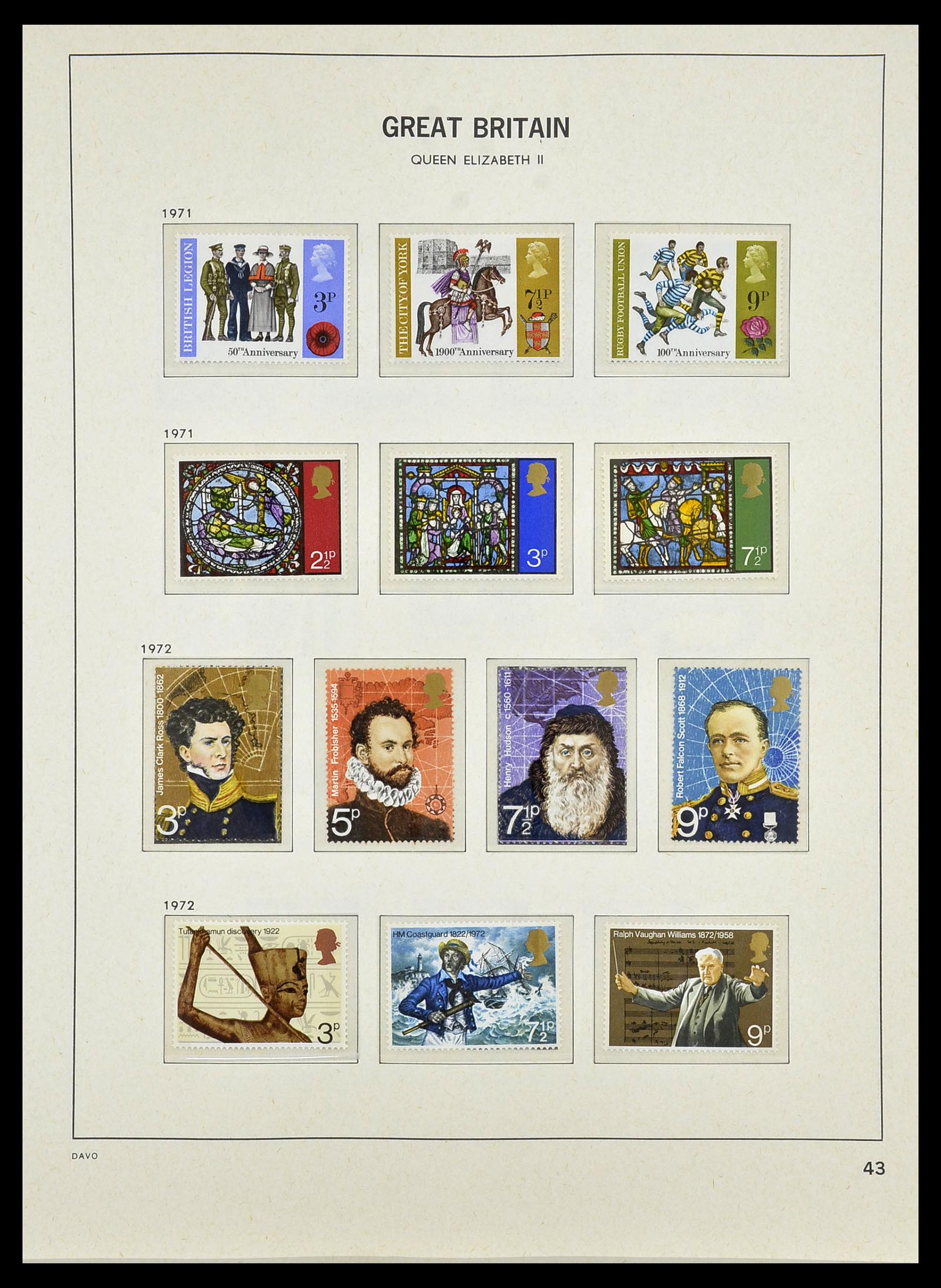 34419 082 - Postzegelverzameling 34419 Engeland 1841-1985.