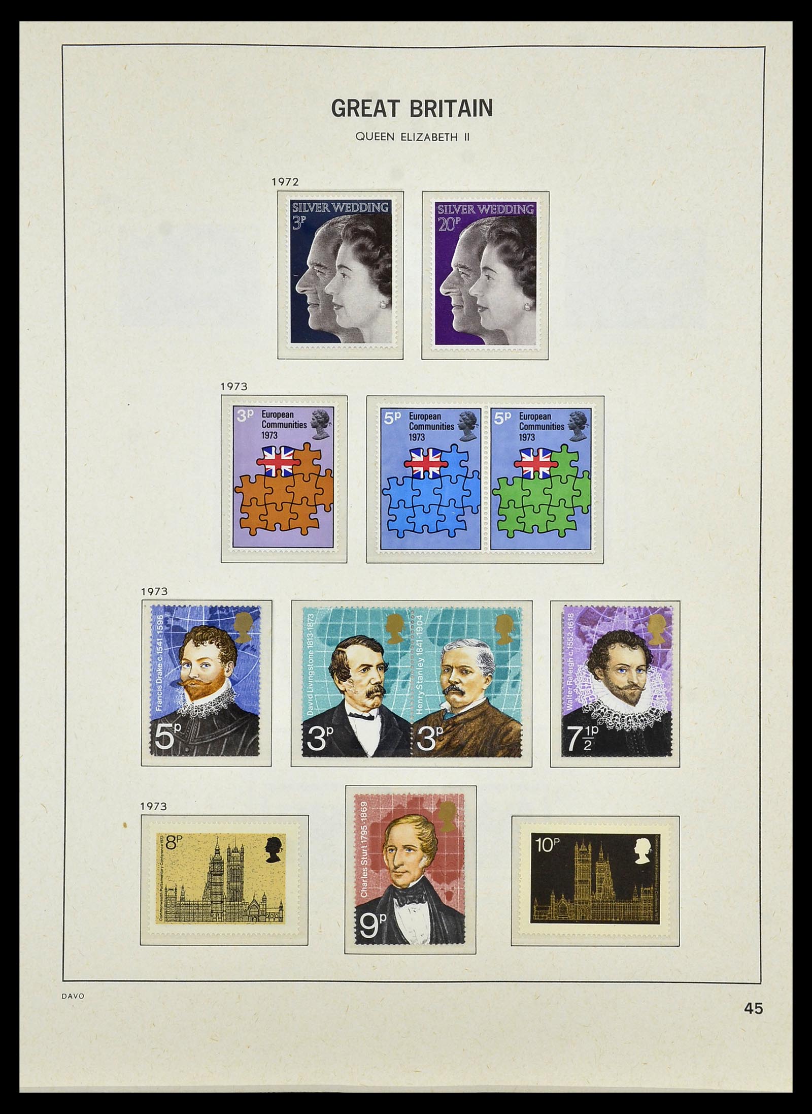 34419 084 - Postzegelverzameling 34419 Engeland 1841-1985.