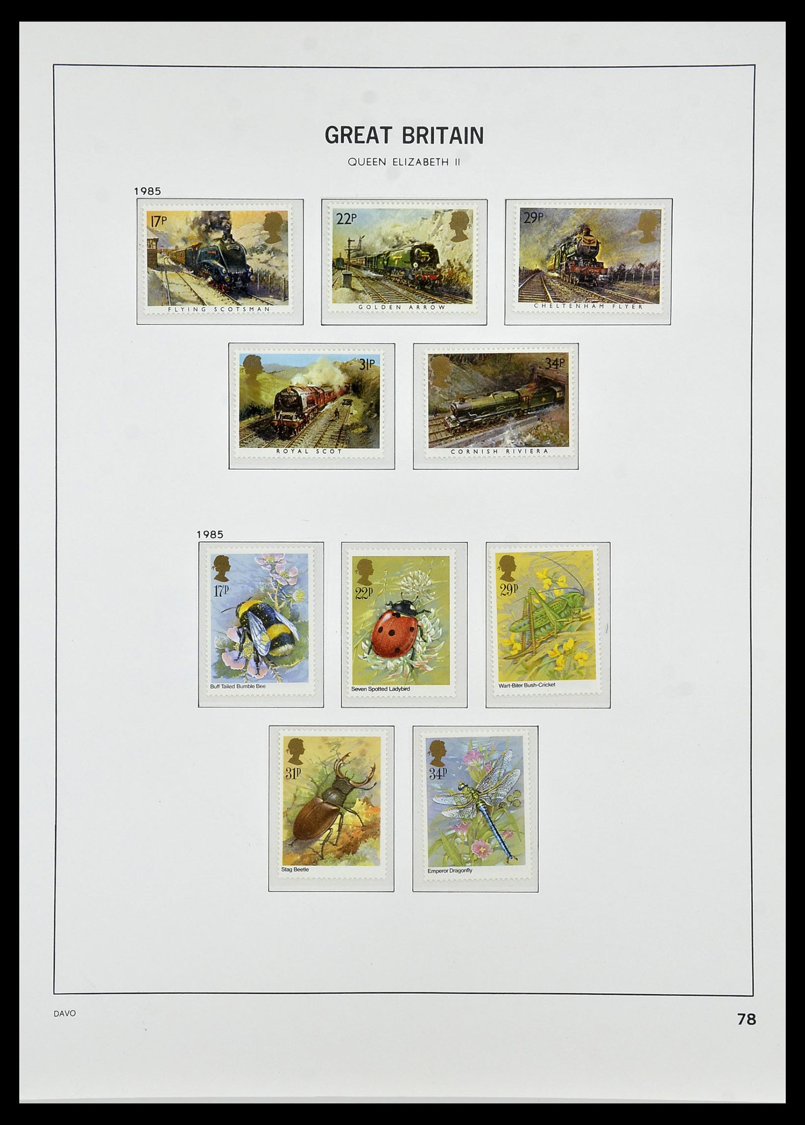 34419 123 - Postzegelverzameling 34419 Engeland 1841-1985.