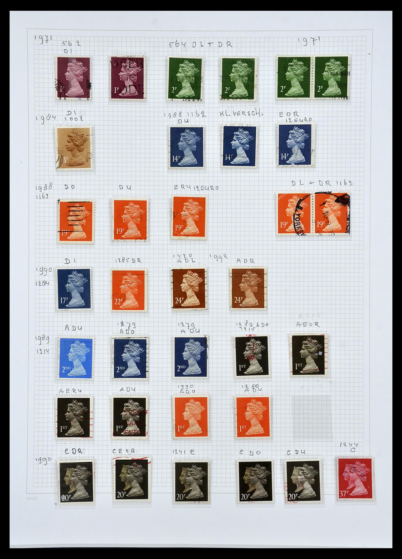 34419 129 - Postzegelverzameling 34419 Engeland 1841-1985.