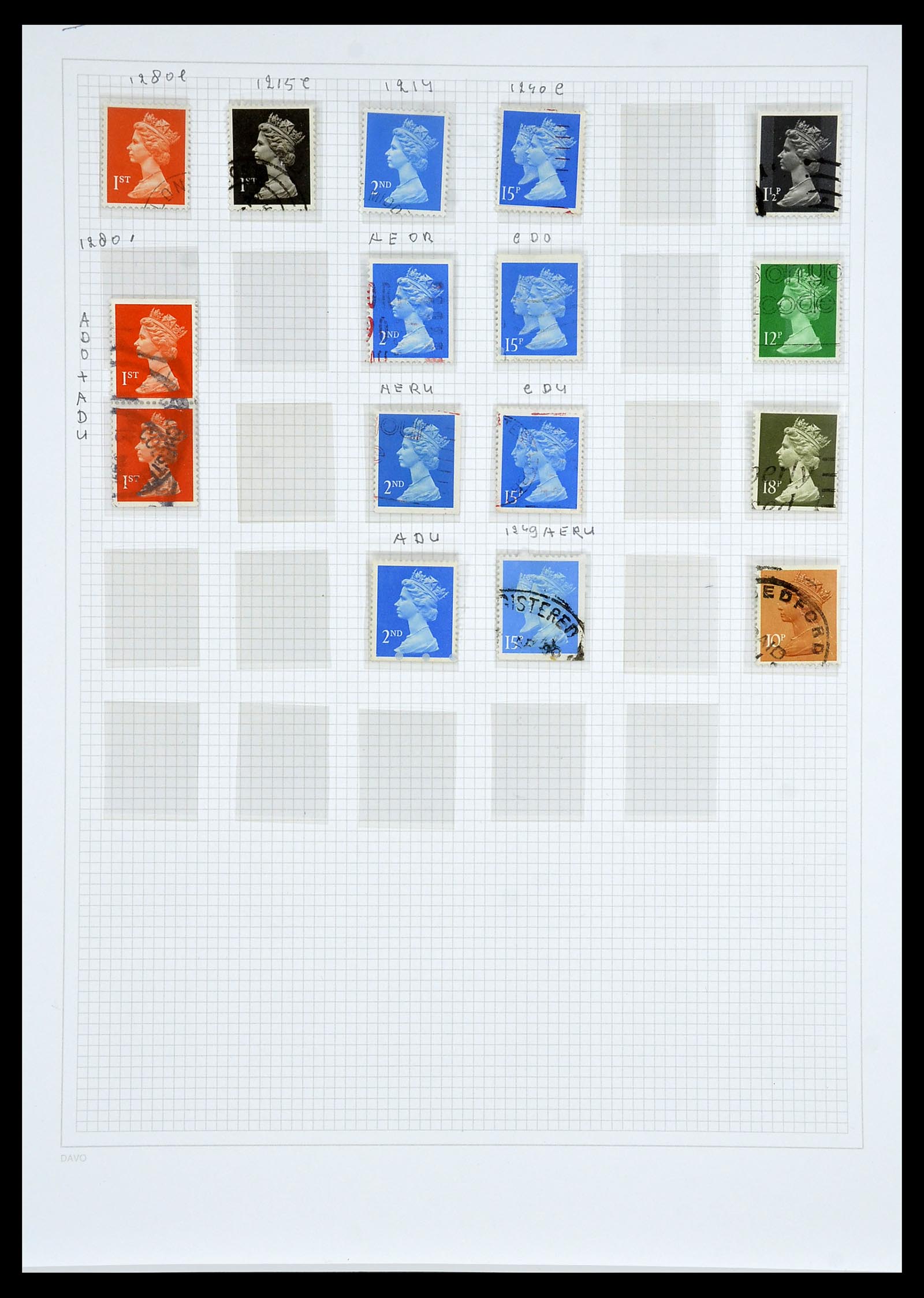 34419 130 - Postzegelverzameling 34419 Engeland 1841-1985.