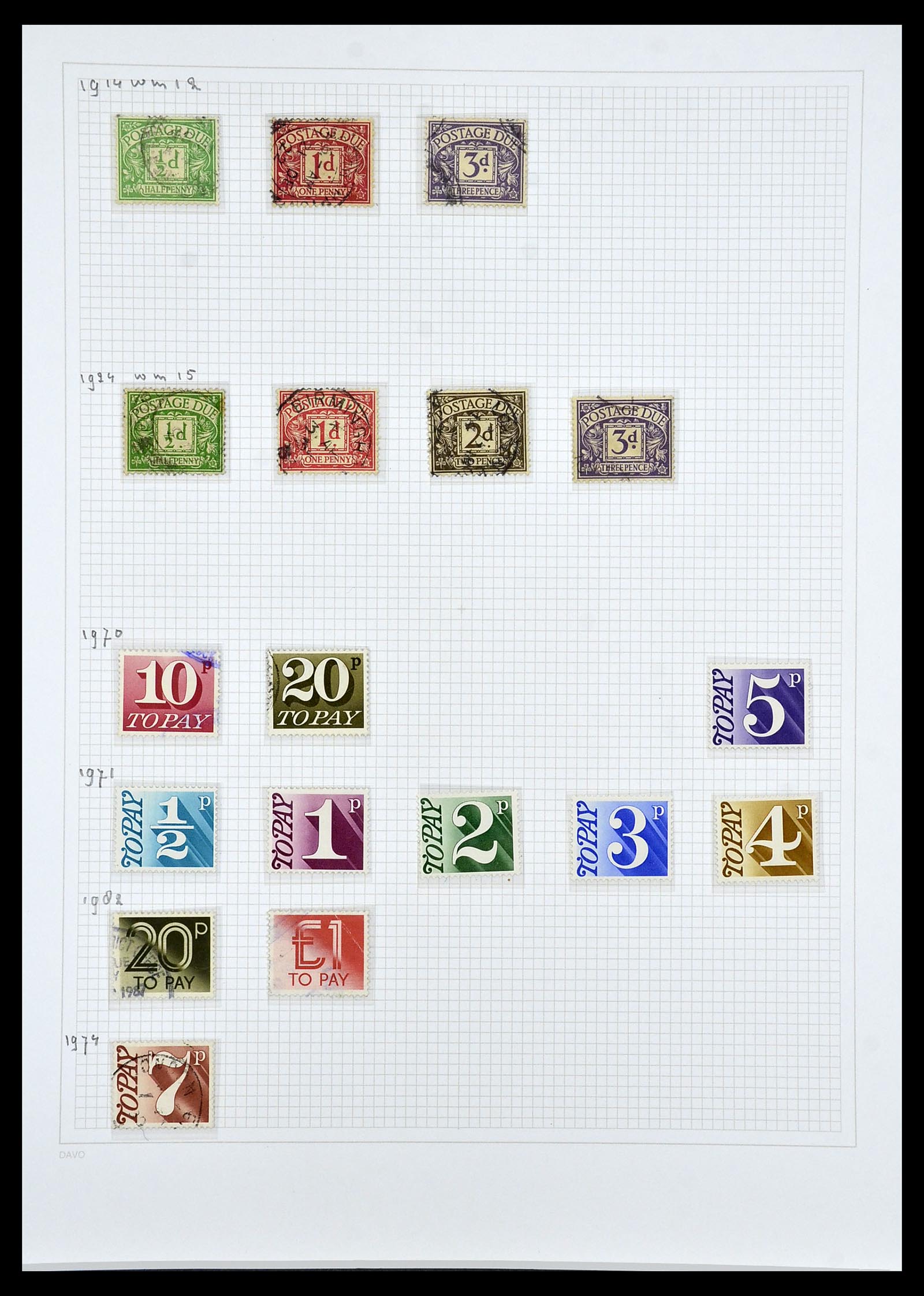 34419 135 - Postzegelverzameling 34419 Engeland 1841-1985.