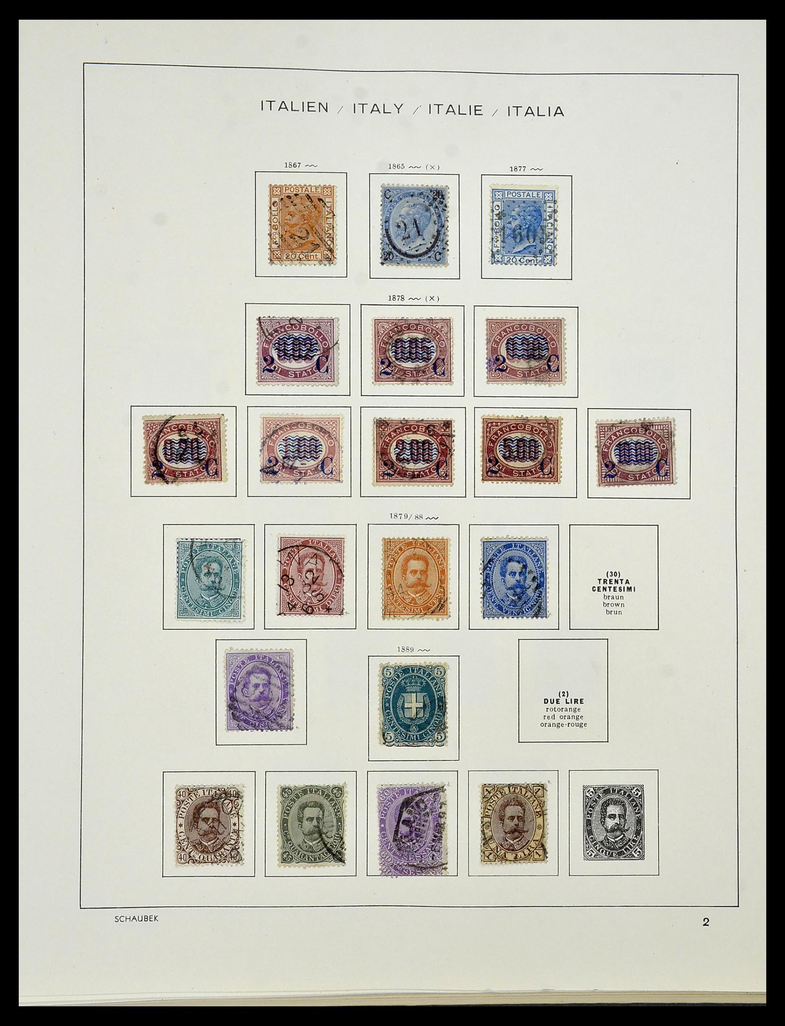 34420 001 - Stamp Collection 34420 Italy 1863-2001.