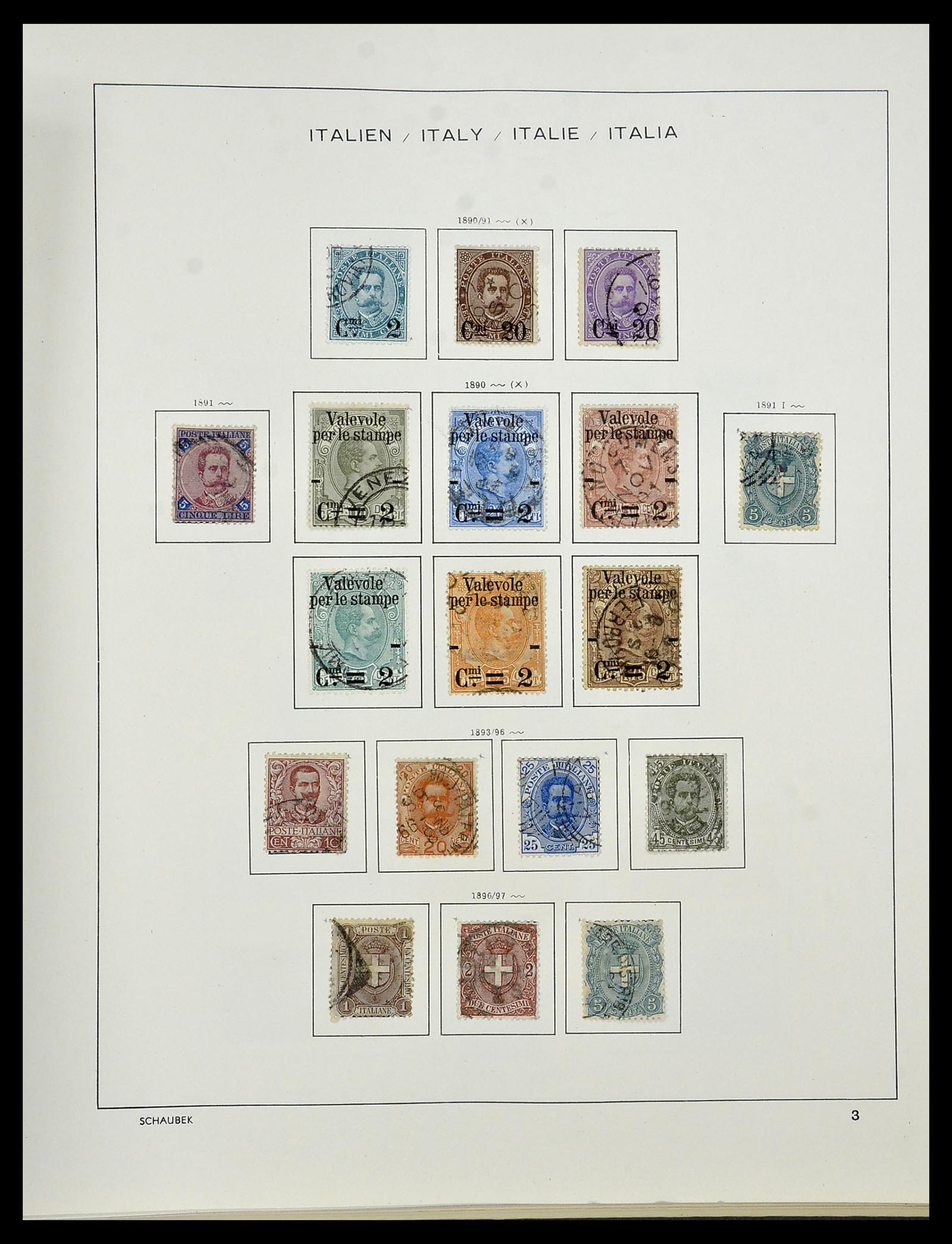 34420 002 - Postzegelverzameling 34420 Italië 1863-2001.