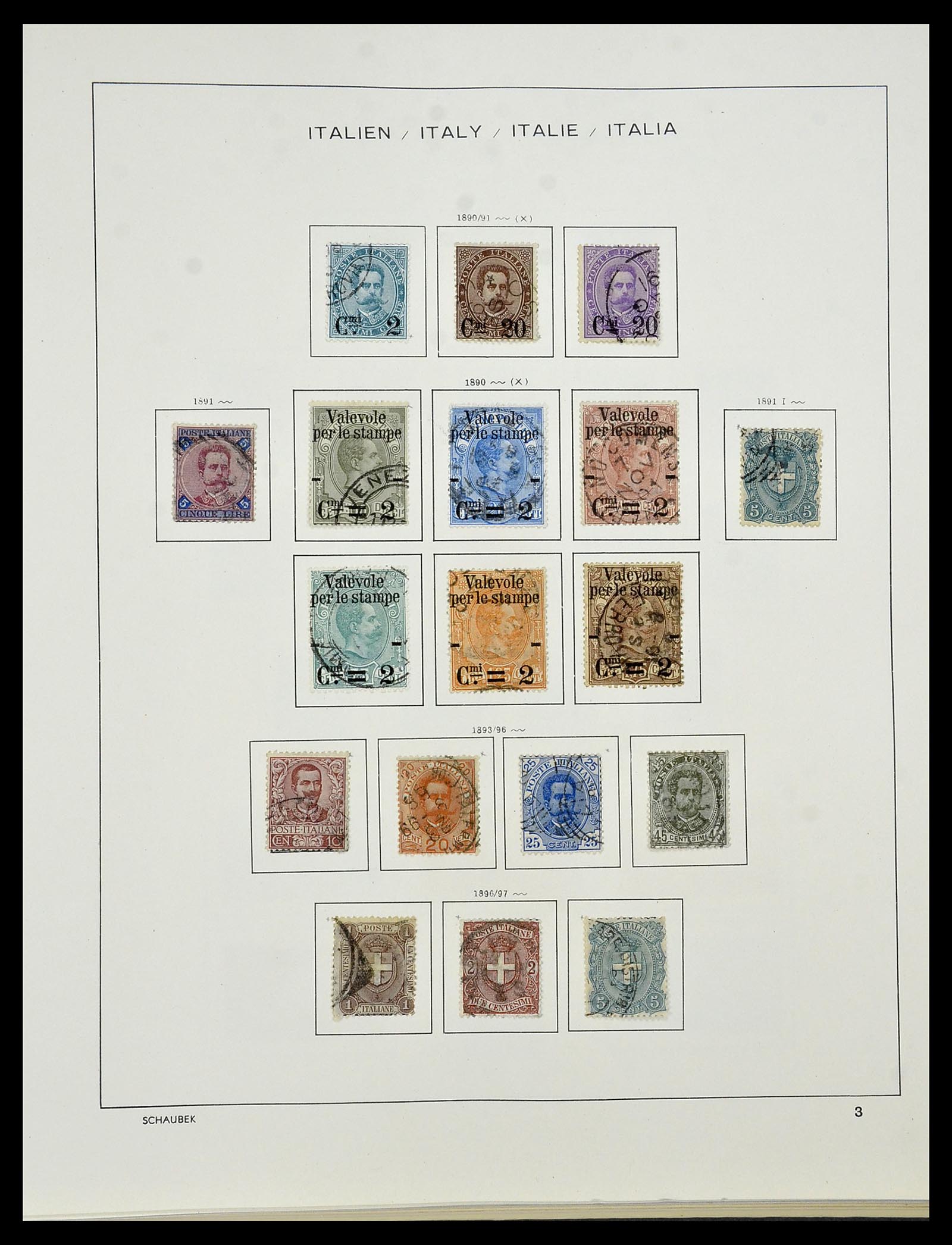 34420 004 - Postzegelverzameling 34420 Italië 1863-2001.