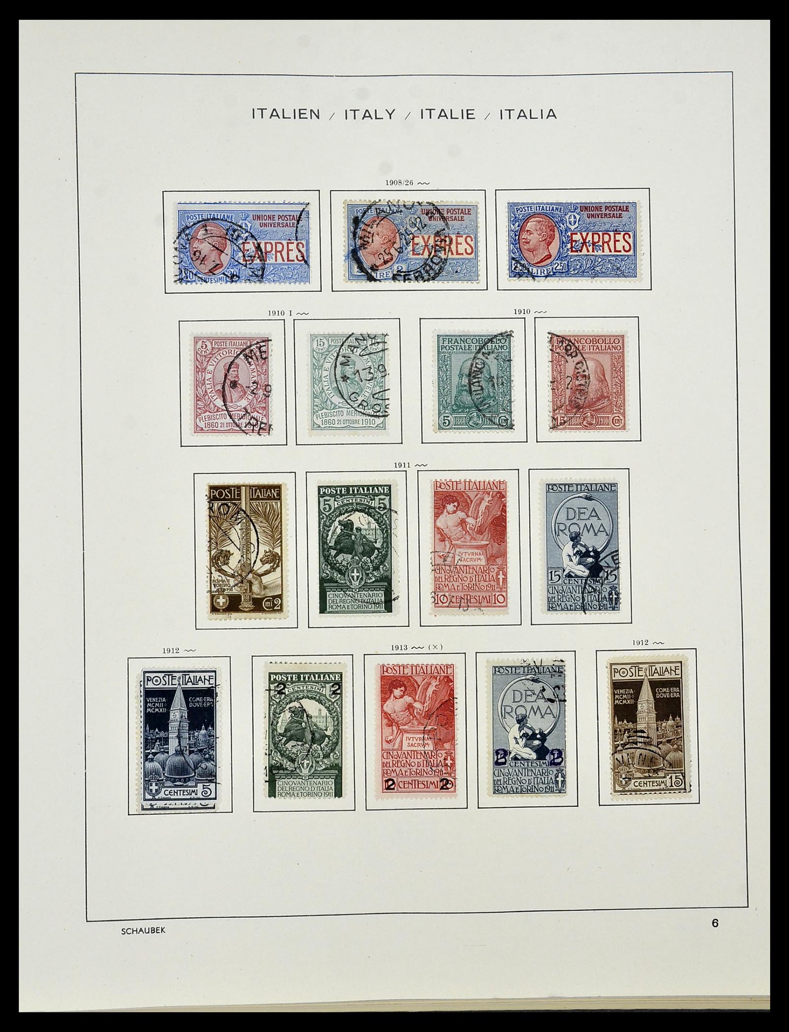 34420 007 - Postzegelverzameling 34420 Italië 1863-2001.