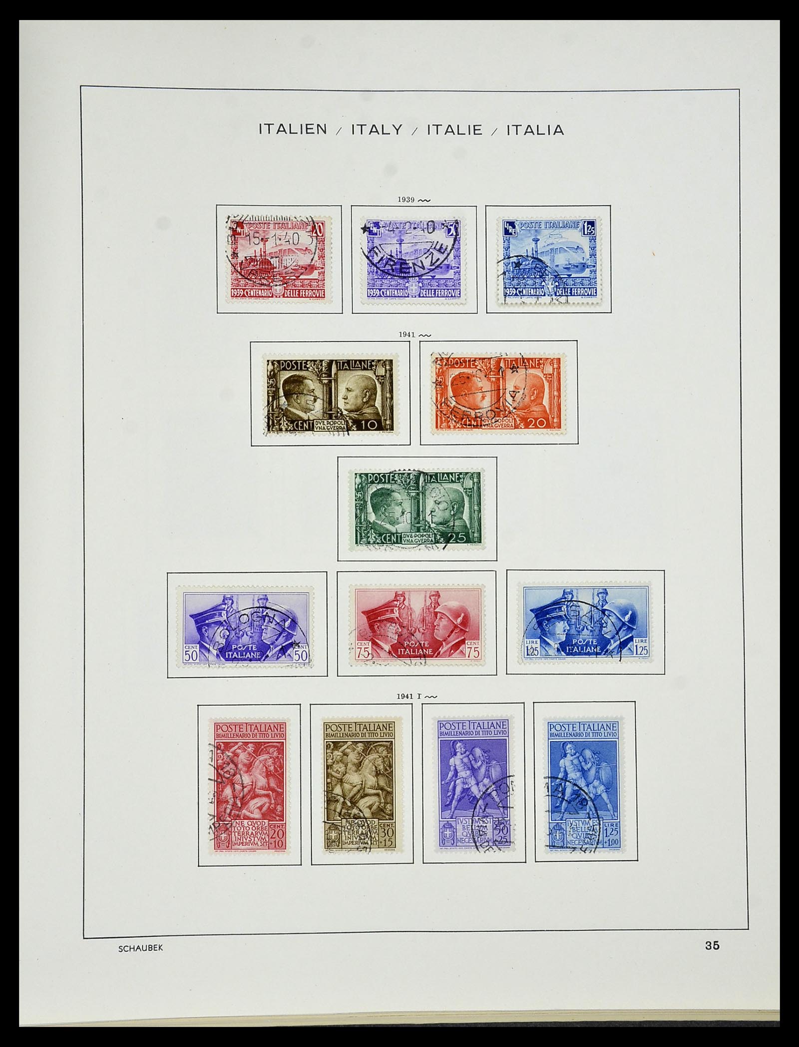 34420 038 - Postzegelverzameling 34420 Italië 1863-2001.