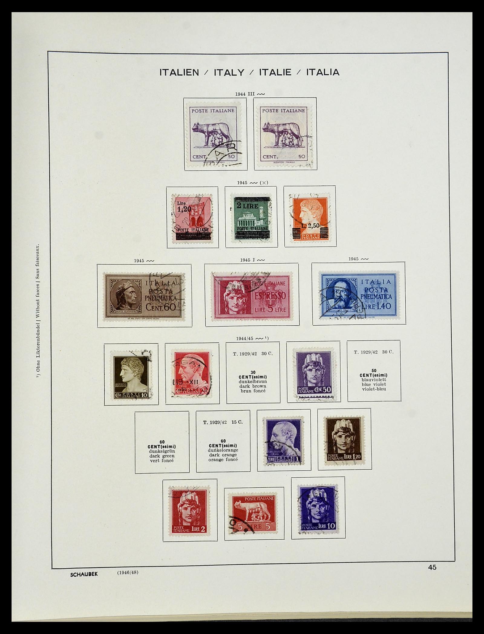 34420 044 - Postzegelverzameling 34420 Italië 1863-2001.