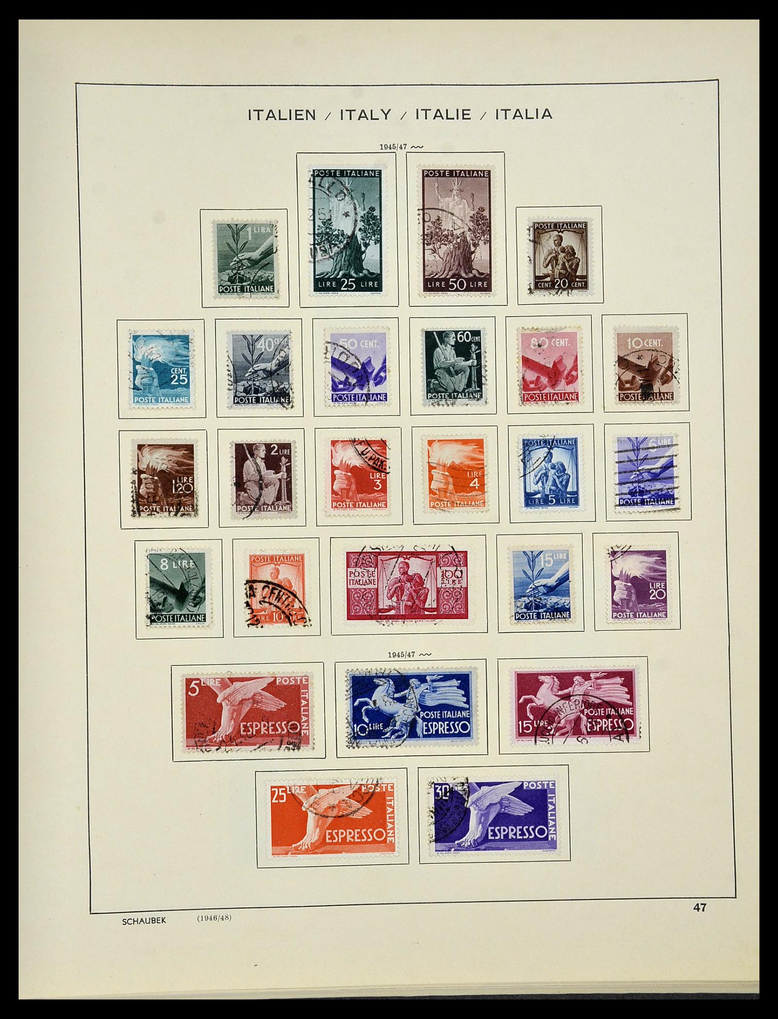 34420 047 - Postzegelverzameling 34420 Italië 1863-2001.