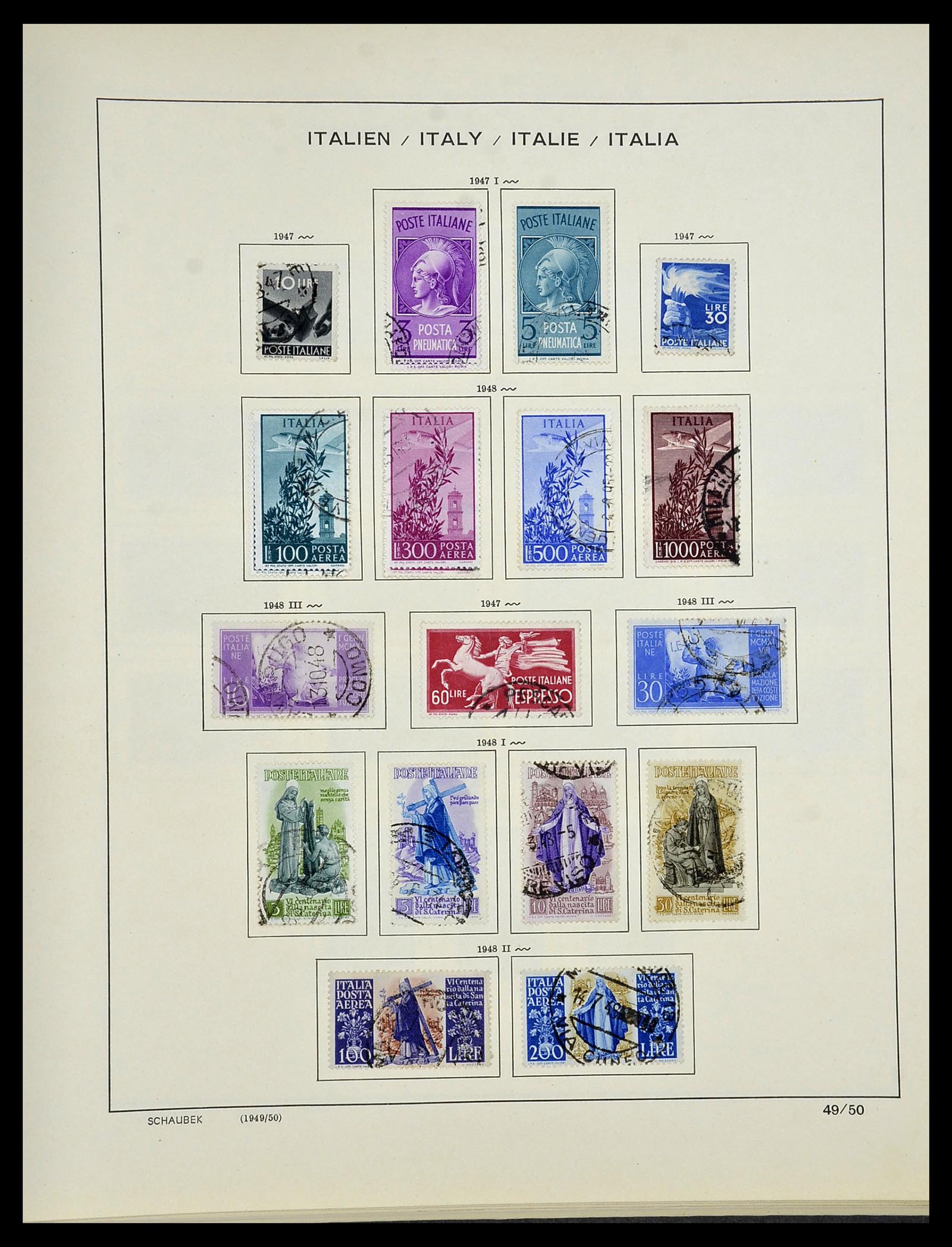 34420 049 - Stamp Collection 34420 Italy 1863-2001.