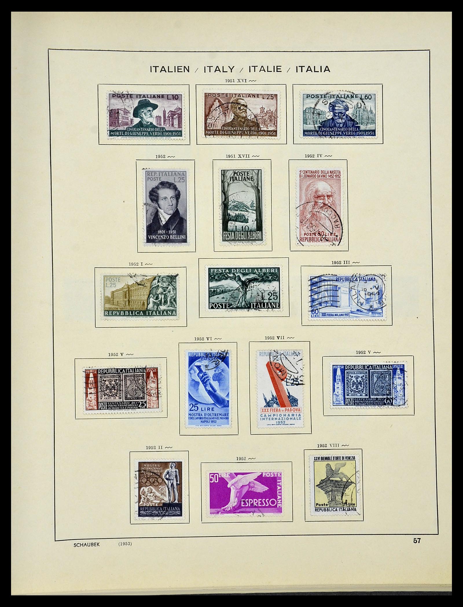 34420 056 - Postzegelverzameling 34420 Italië 1863-2001.