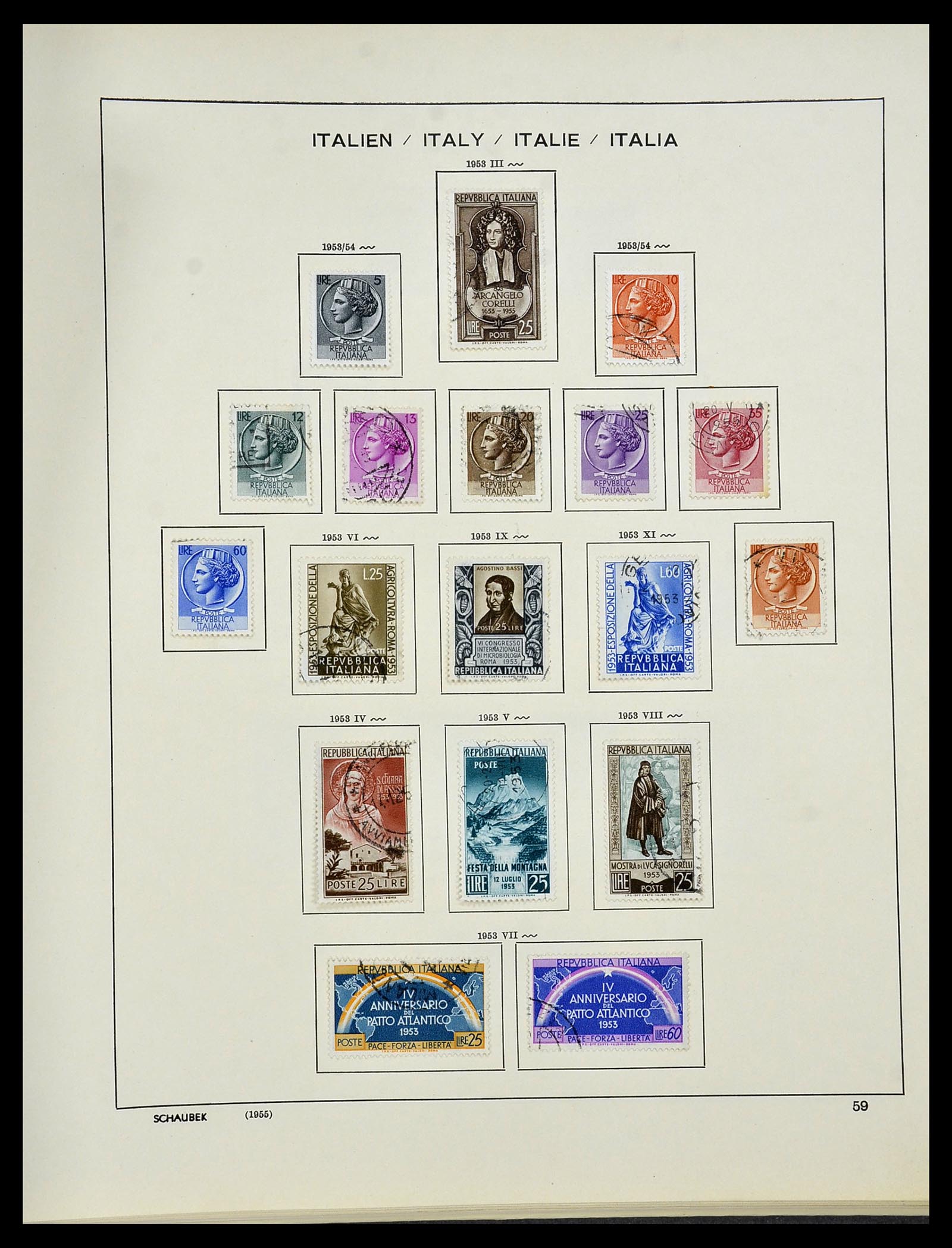 34420 058 - Postzegelverzameling 34420 Italië 1863-2001.