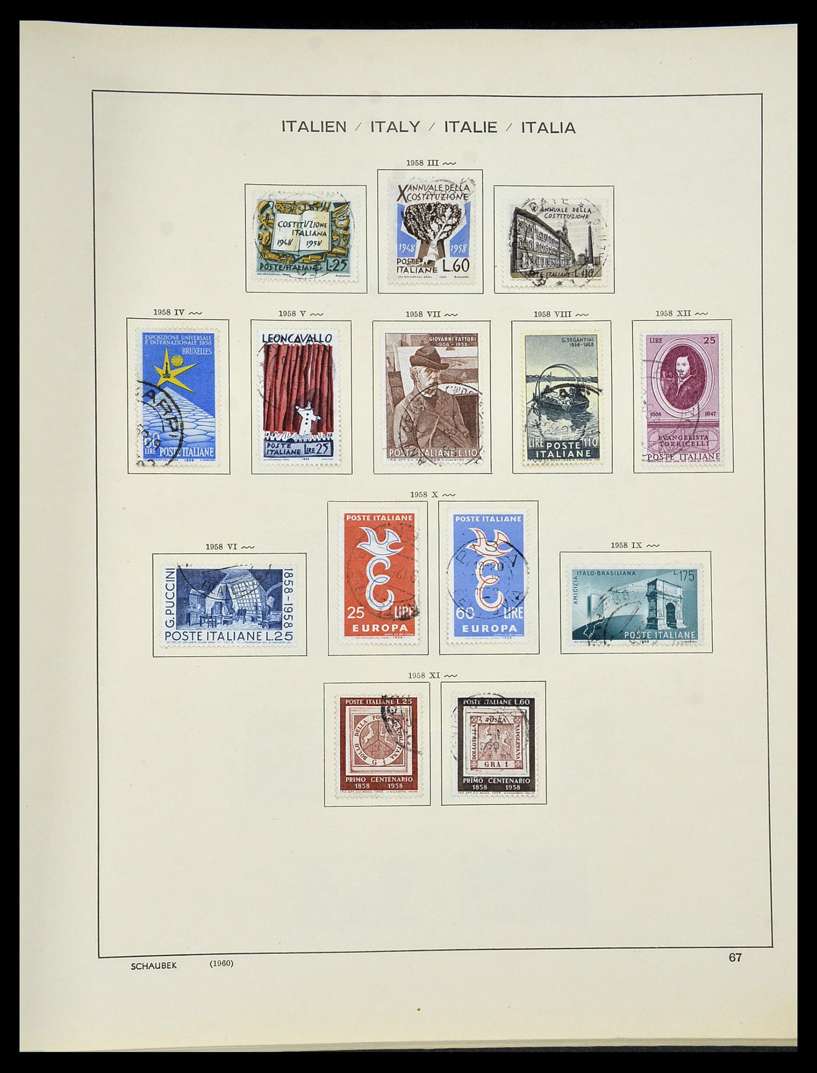 34420 068 - Stamp Collection 34420 Italy 1863-2001.