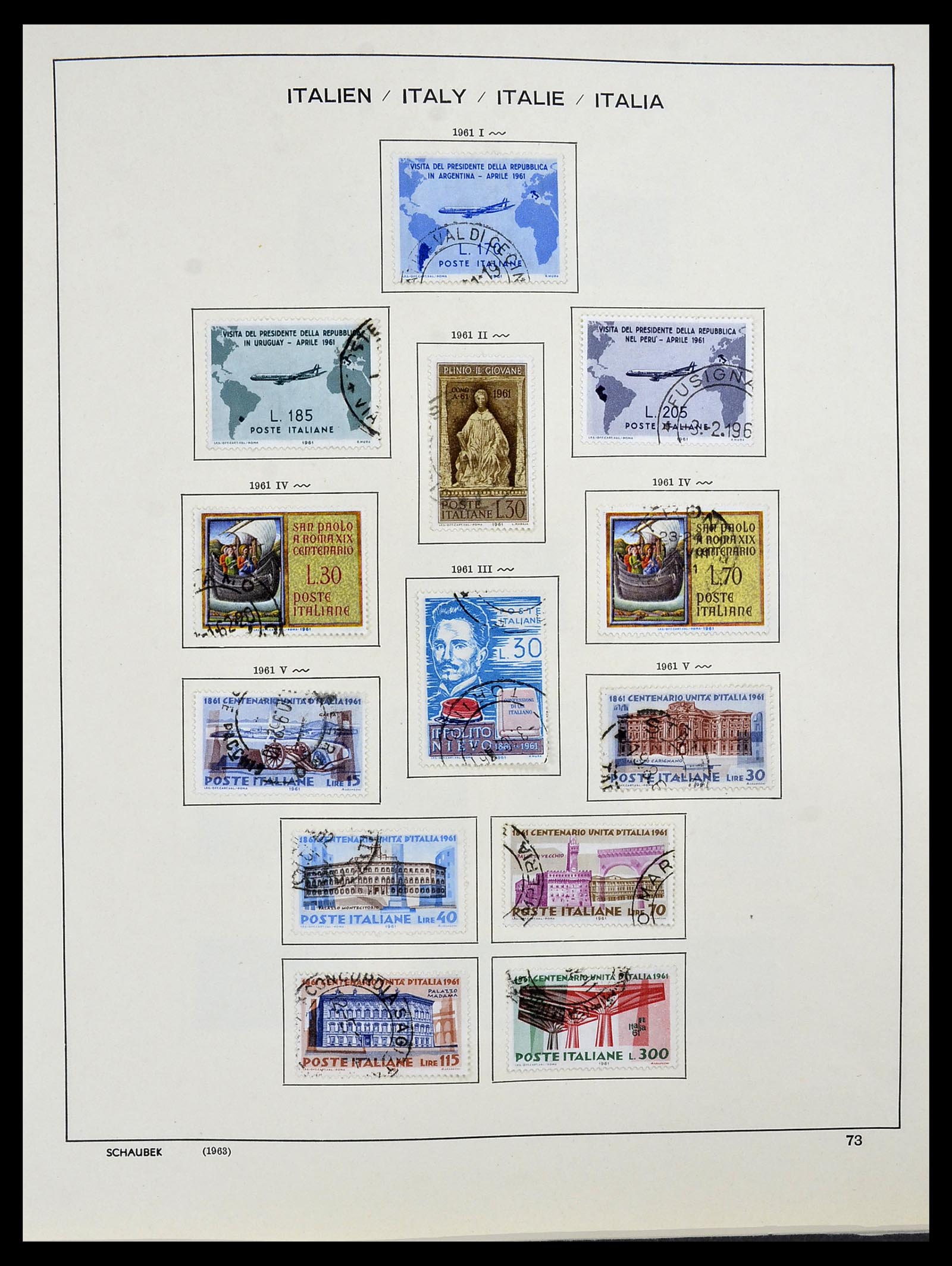 34420 074 - Postzegelverzameling 34420 Italië 1863-2001.