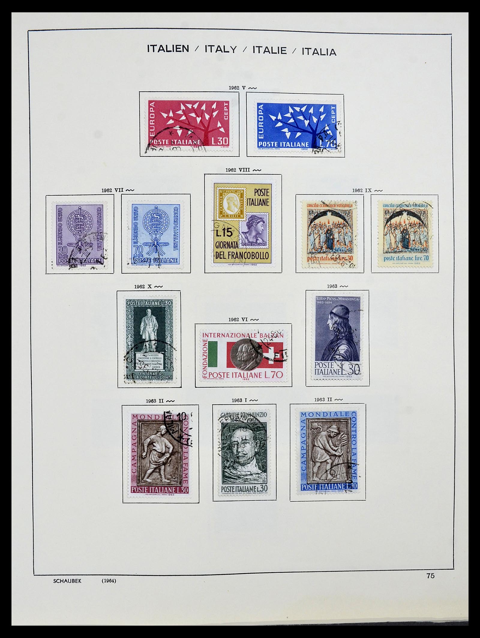 34420 076 - Postzegelverzameling 34420 Italië 1863-2001.