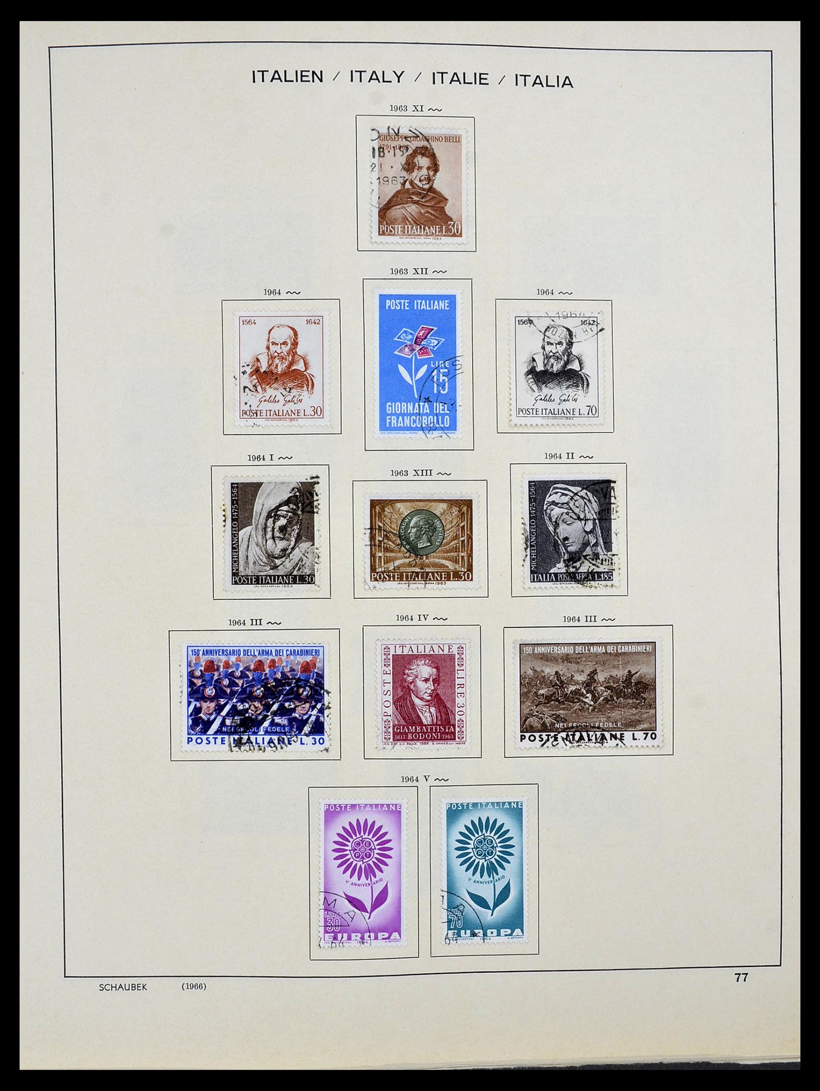 34420 078 - Postzegelverzameling 34420 Italië 1863-2001.
