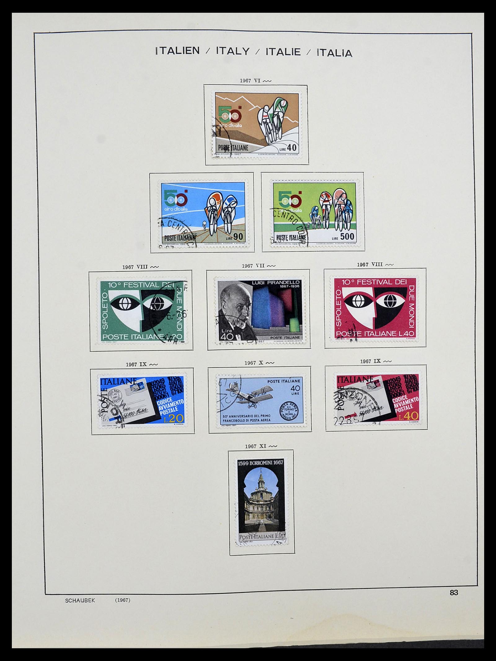 34420 084 - Postzegelverzameling 34420 Italië 1863-2001.