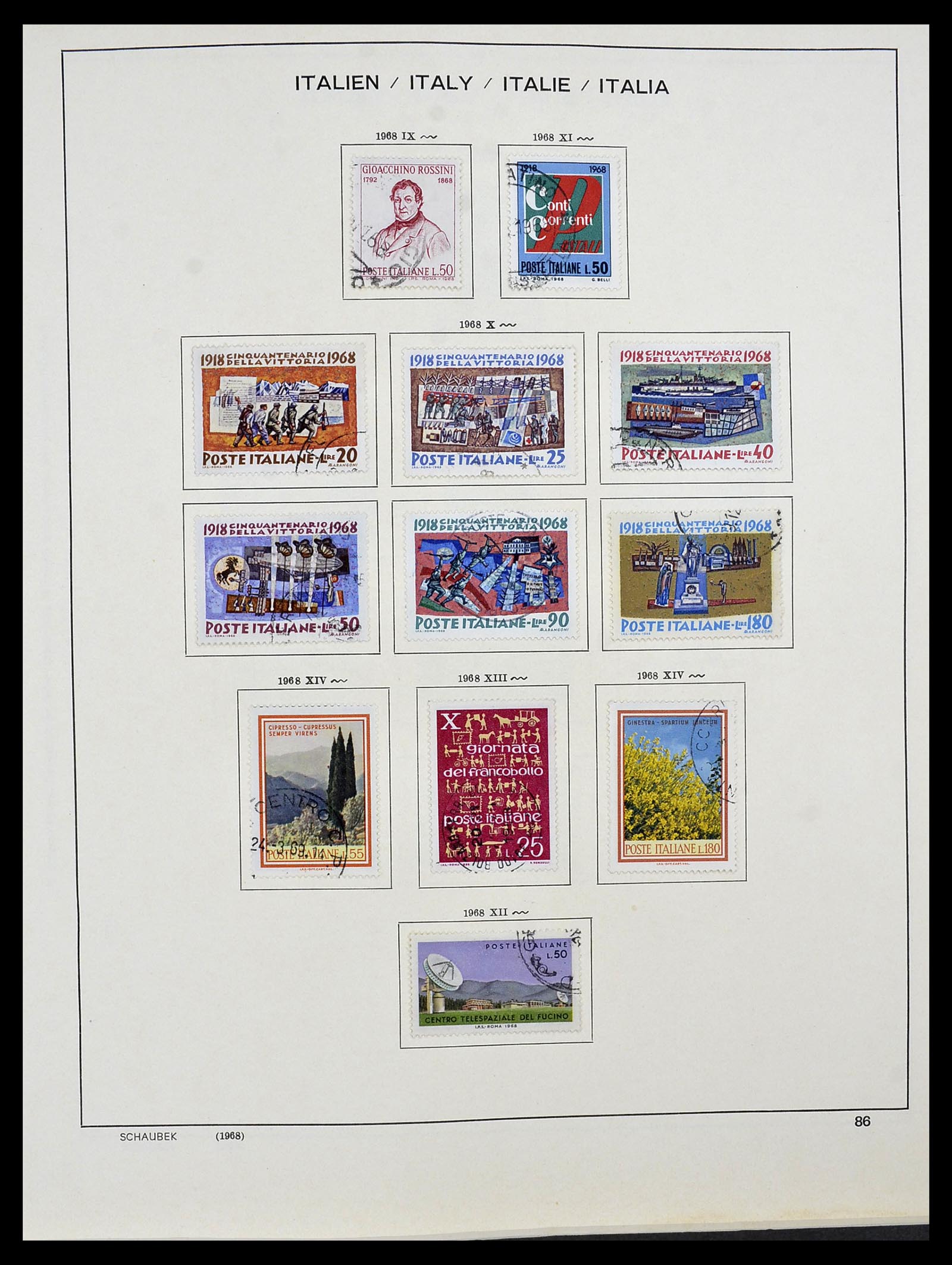 34420 087 - Stamp Collection 34420 Italy 1863-2001.