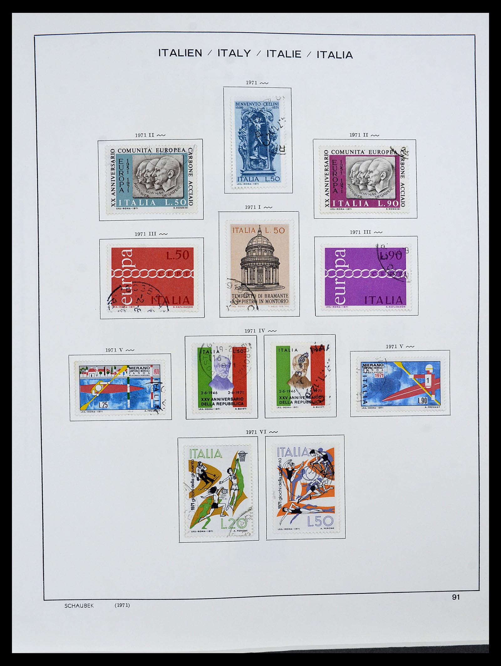 34420 092 - Stamp Collection 34420 Italy 1863-2001.
