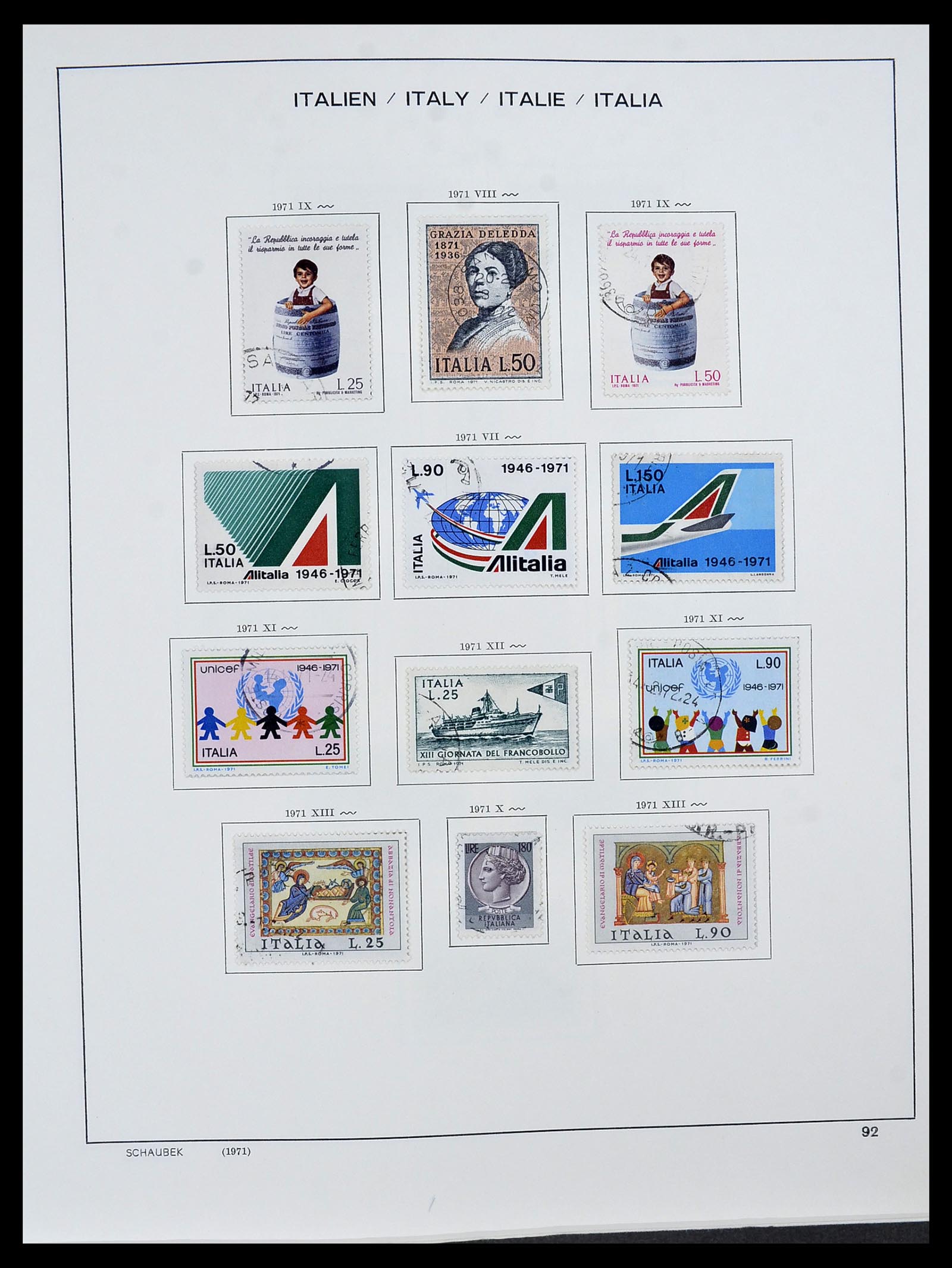 34420 094 - Postzegelverzameling 34420 Italië 1863-2001.