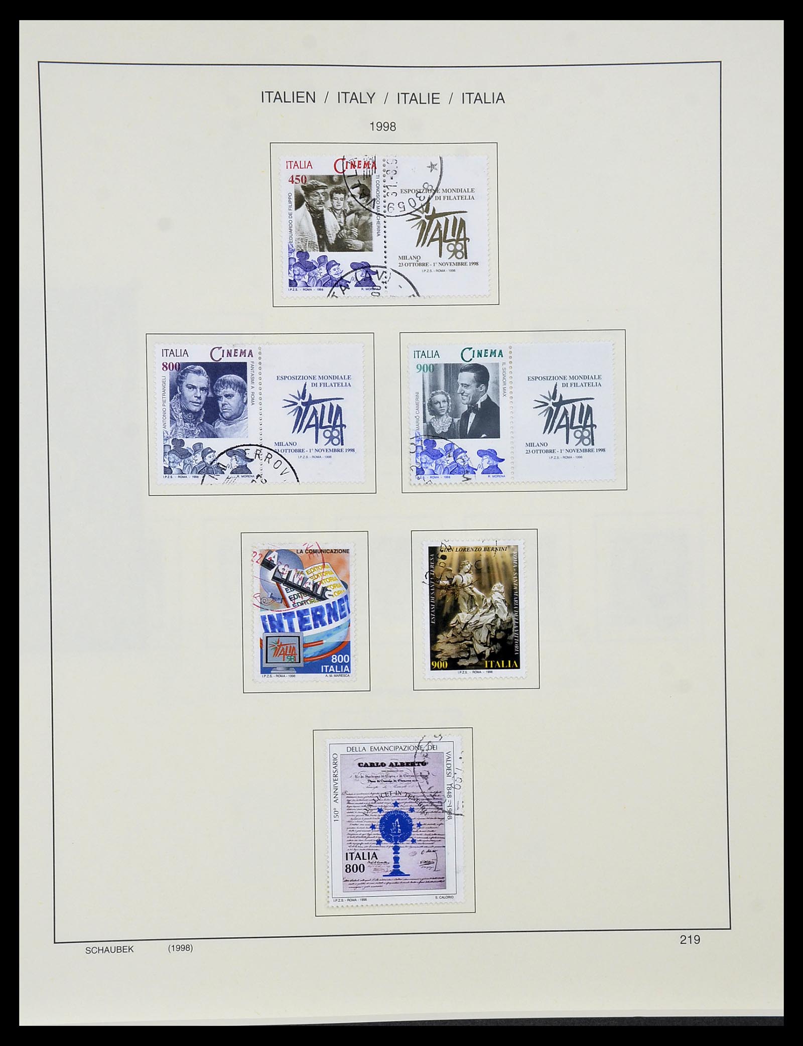 34420 222 - Postzegelverzameling 34420 Italië 1863-2001.