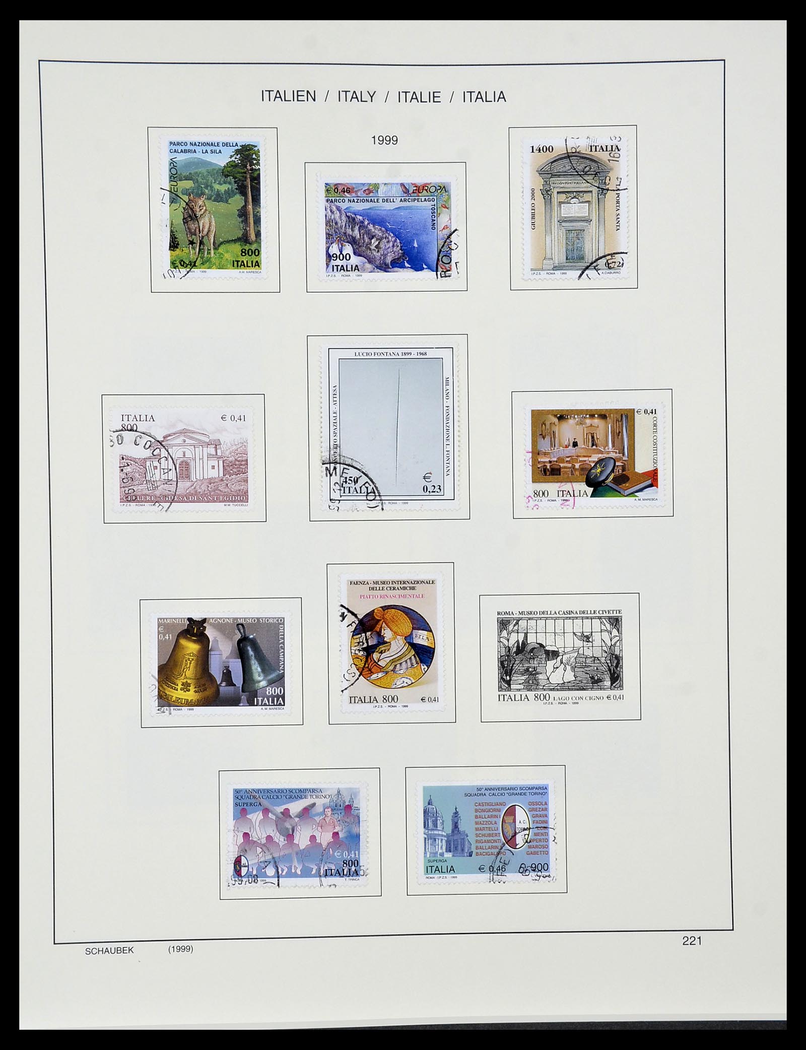 34420 224 - Postzegelverzameling 34420 Italië 1863-2001.