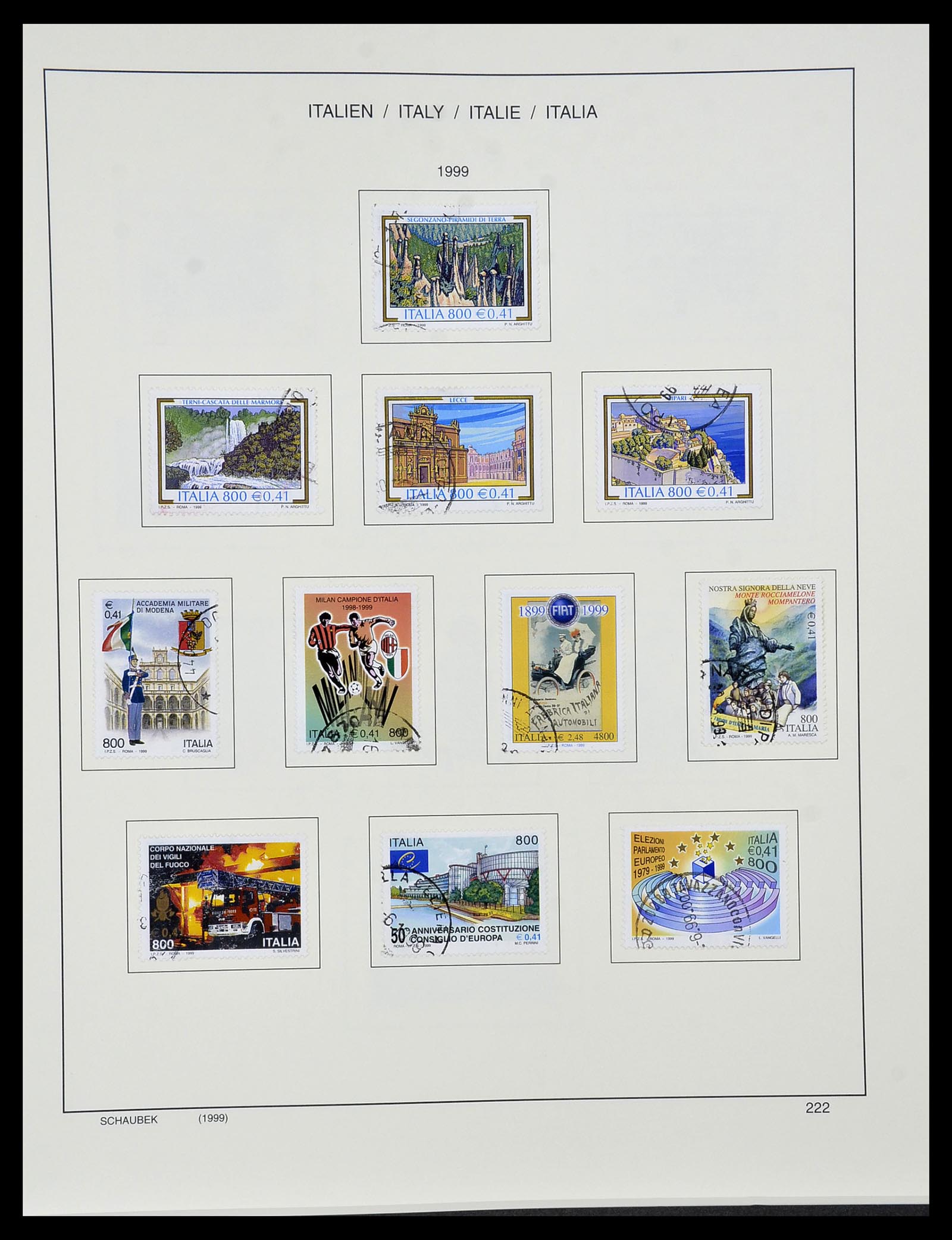34420 225 - Stamp Collection 34420 Italy 1863-2001.