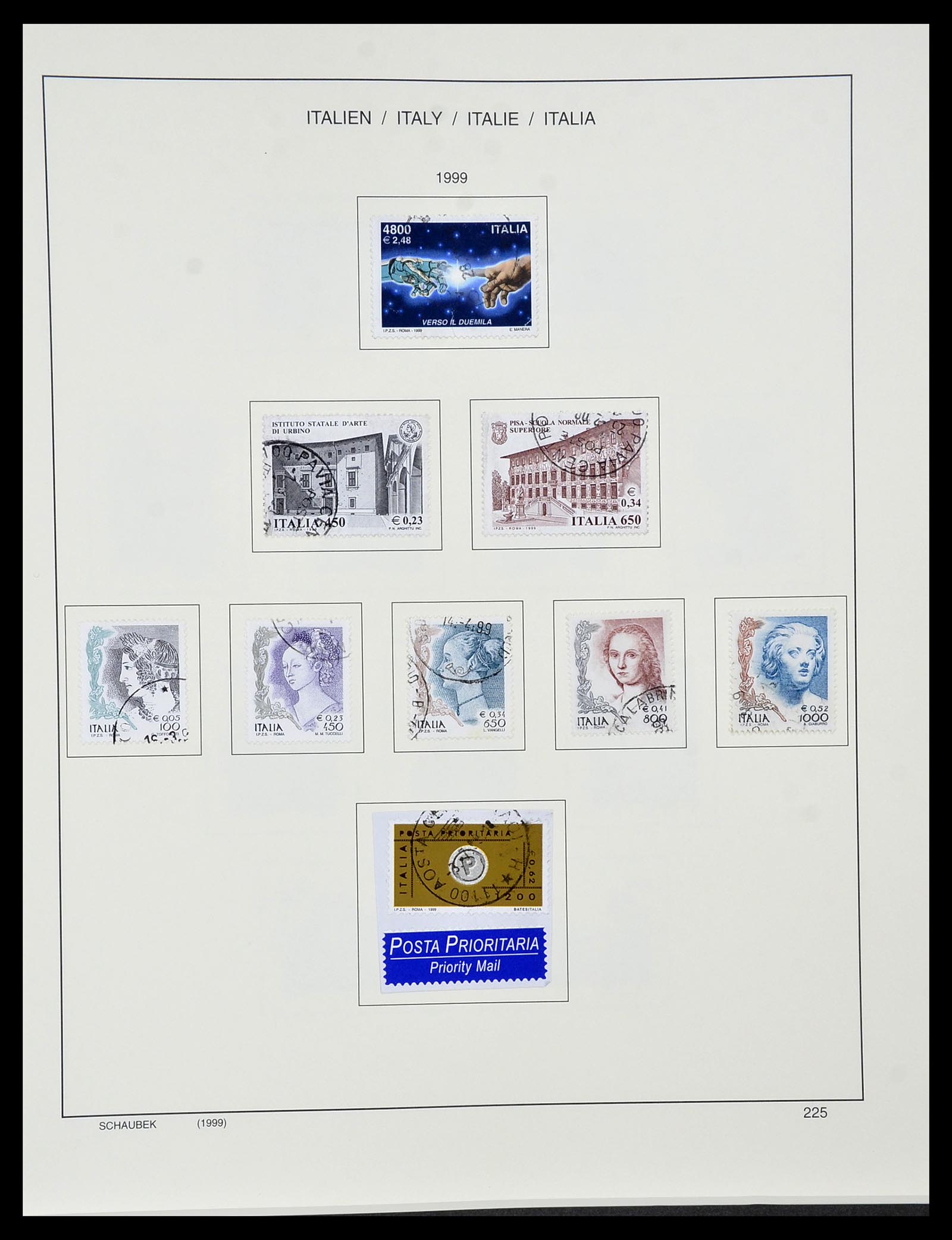 34420 228 - Postzegelverzameling 34420 Italië 1863-2001.