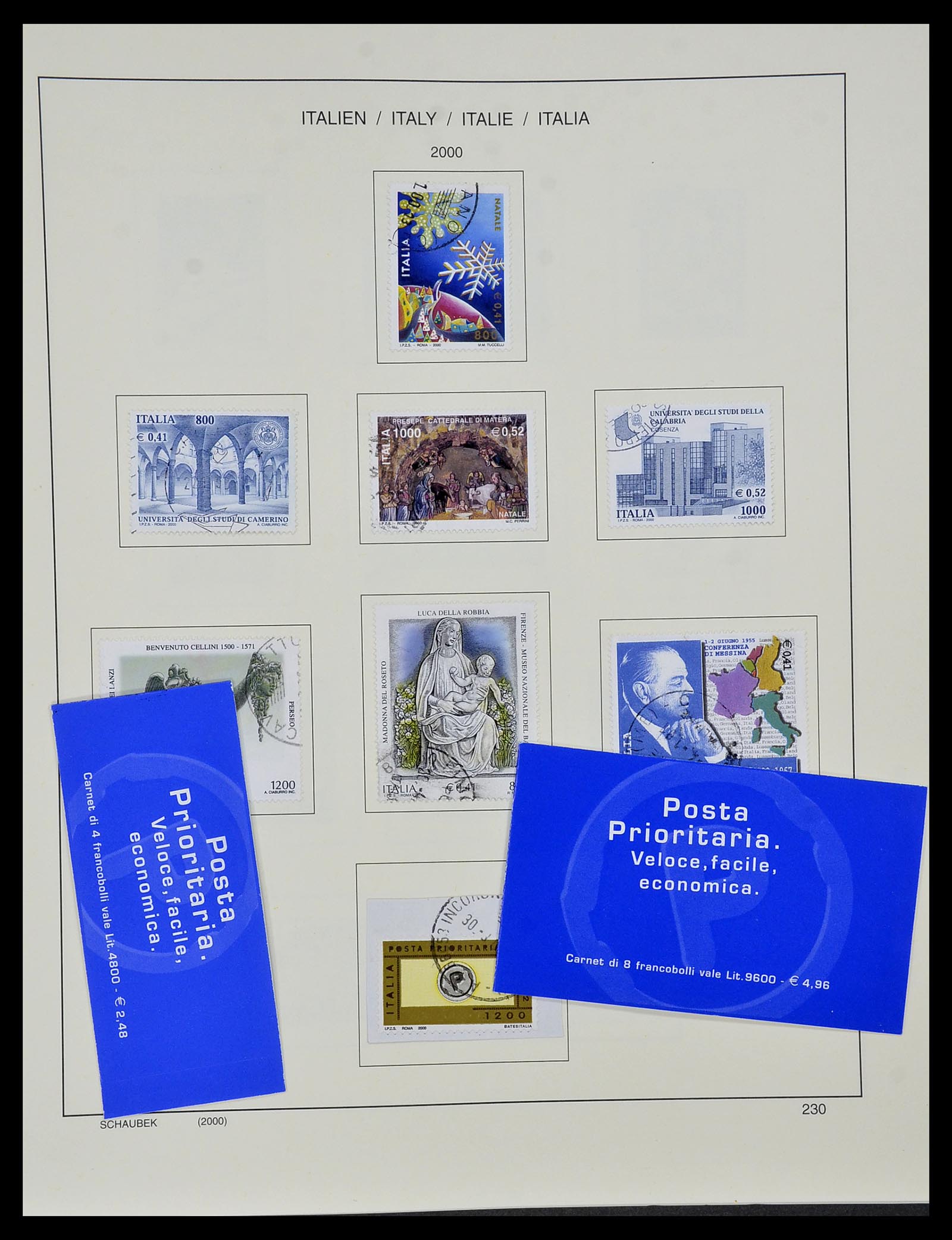 34420 233 - Postzegelverzameling 34420 Italië 1863-2001.