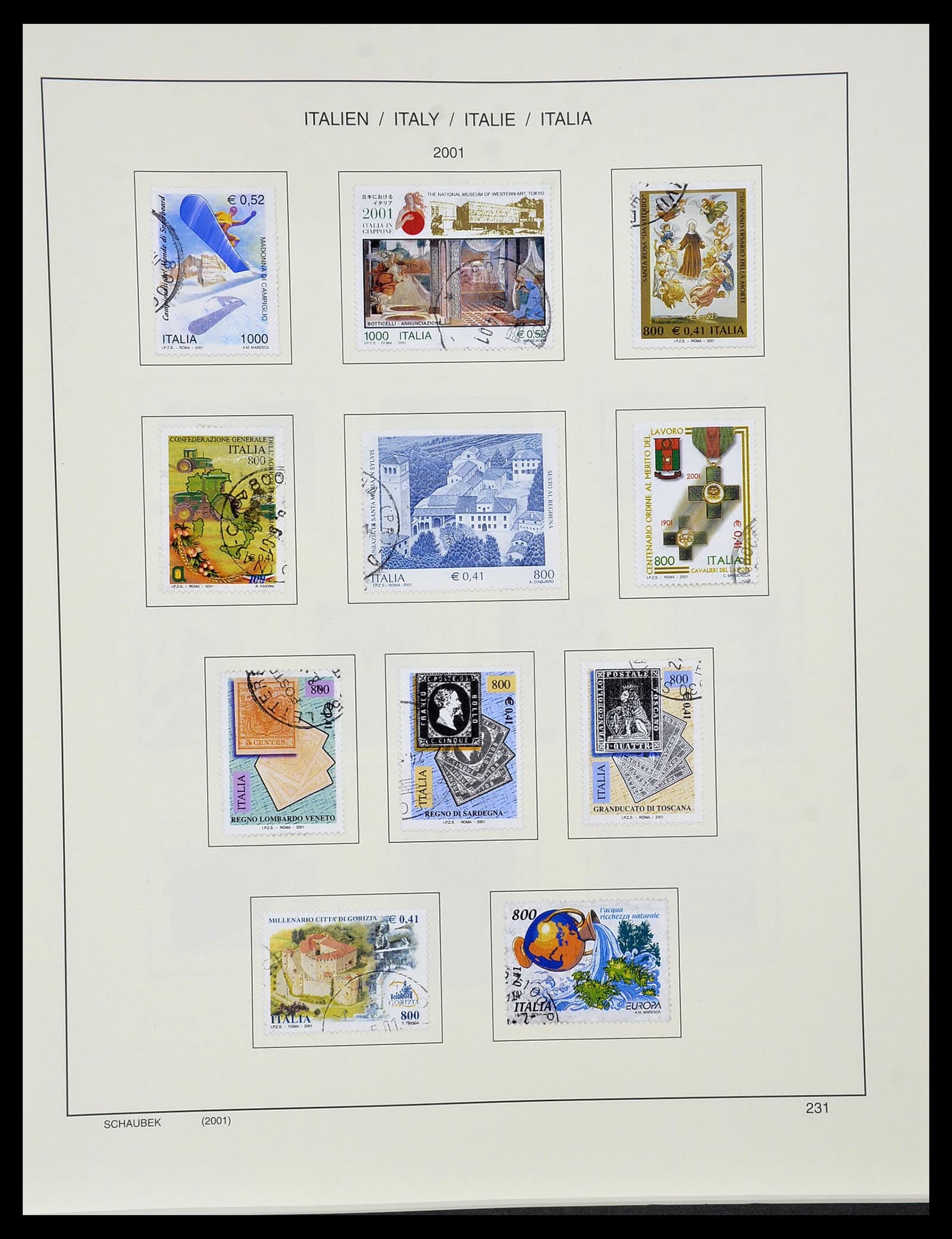 34420 234 - Postzegelverzameling 34420 Italië 1863-2001.