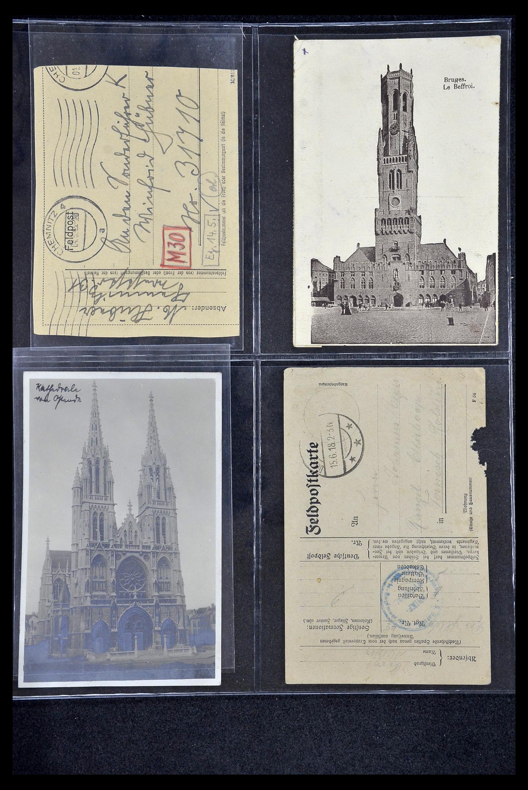 34421 001 - Stamp Collection 34421 Germany fieldpost WW I and WW II.