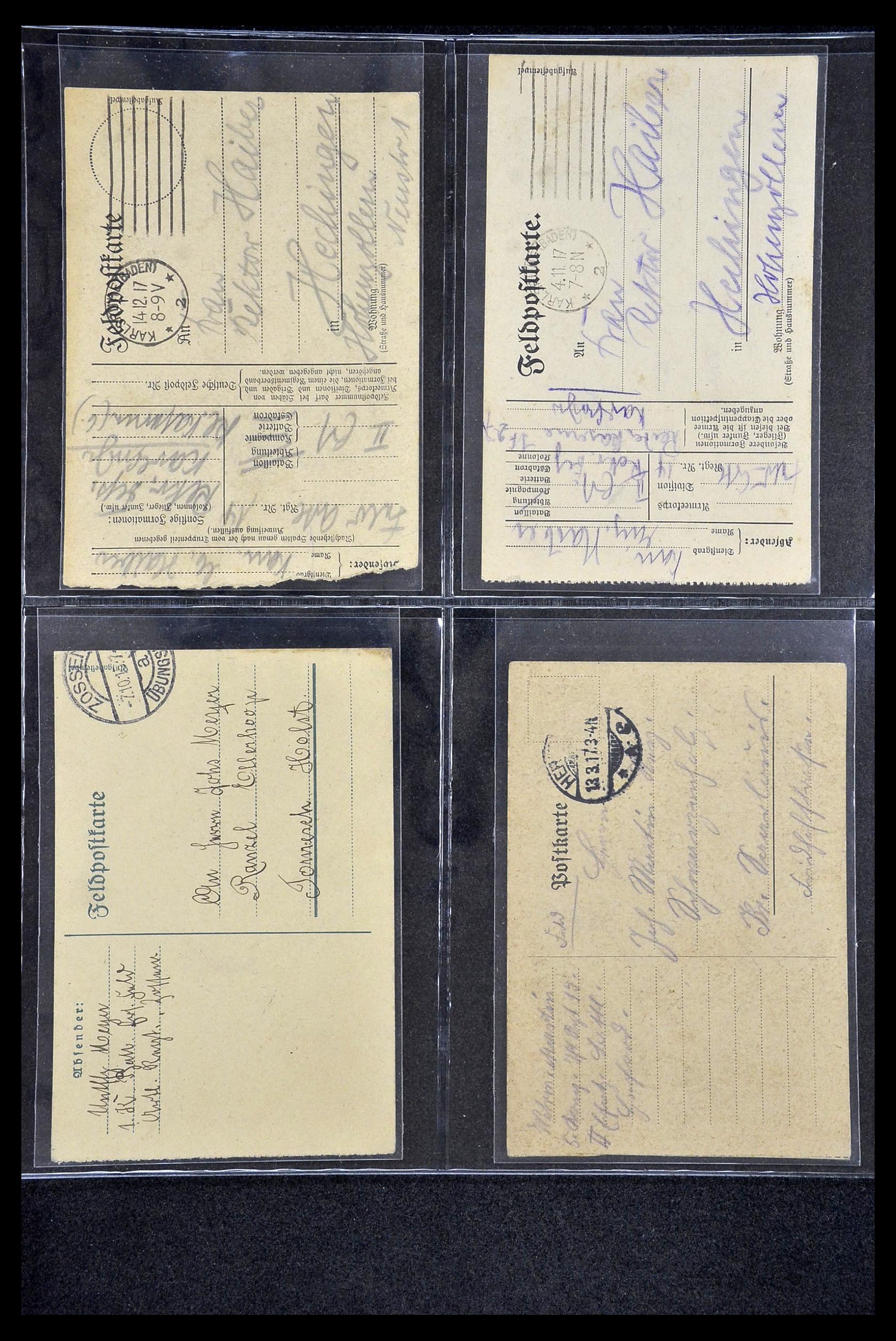 34421 025 - Stamp Collection 34421 Germany fieldpost WW I and WW II.