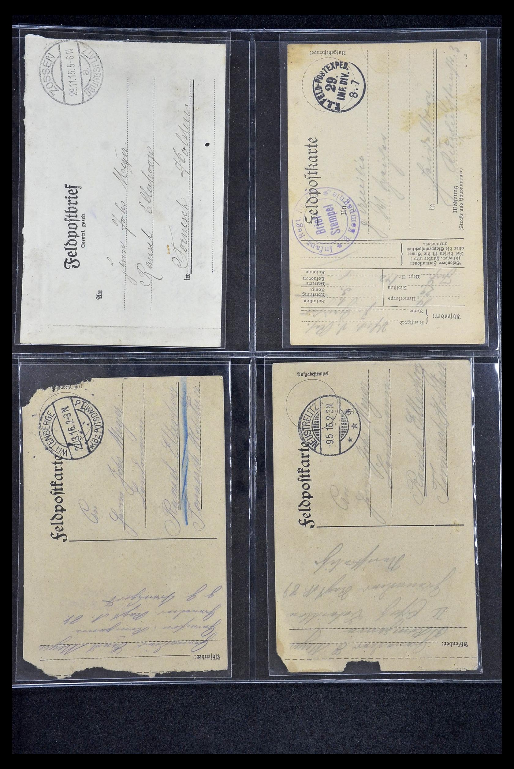 34421 027 - Stamp Collection 34421 Germany fieldpost WW I and WW II.