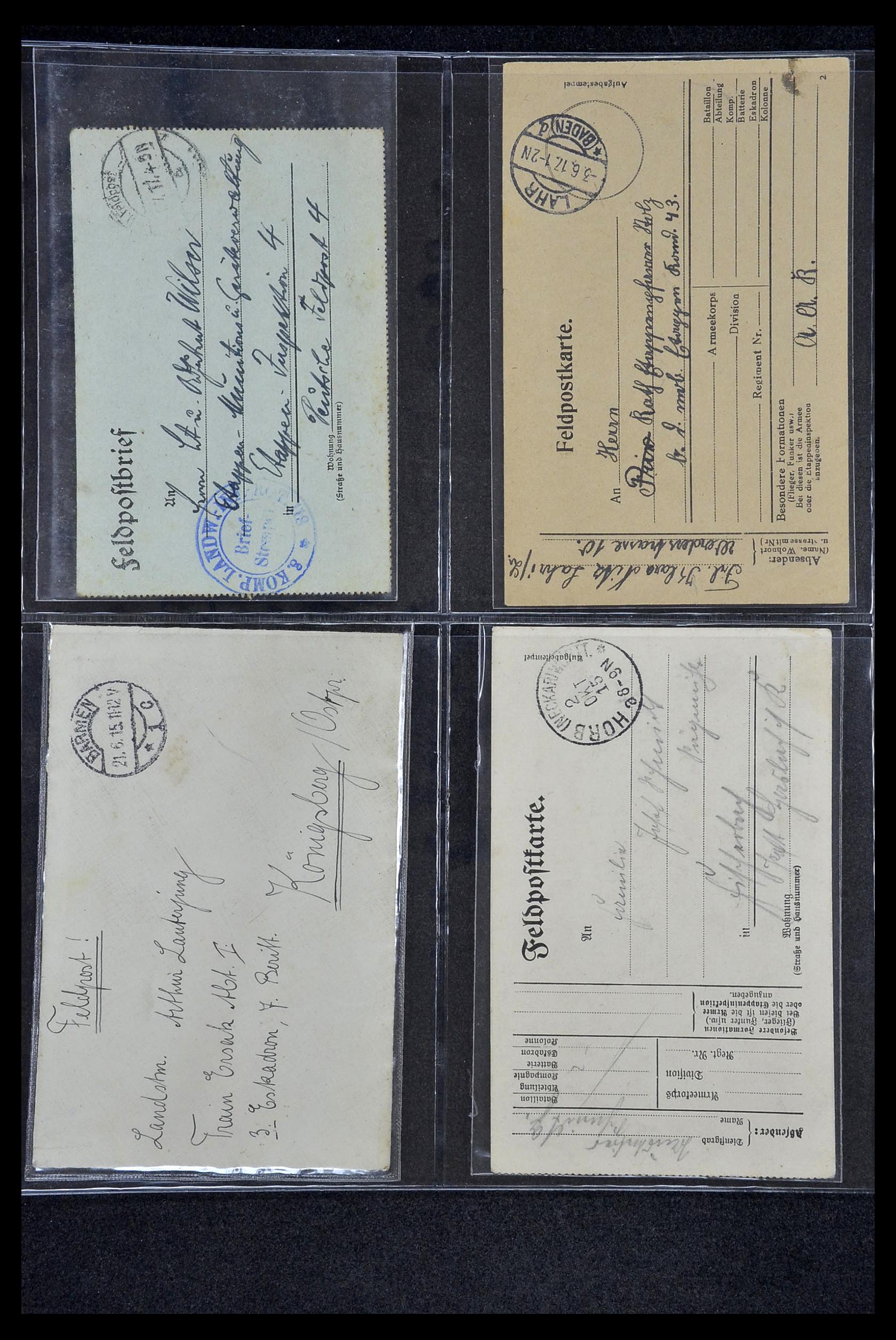 34421 049 - Stamp Collection 34421 Germany fieldpost WW I and WW II.