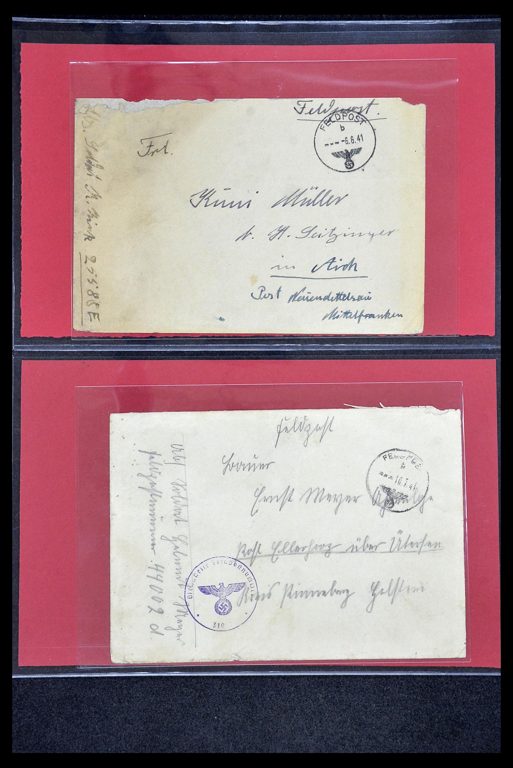 34421 126 - Stamp Collection 34421 Germany fieldpost WW I and WW II.