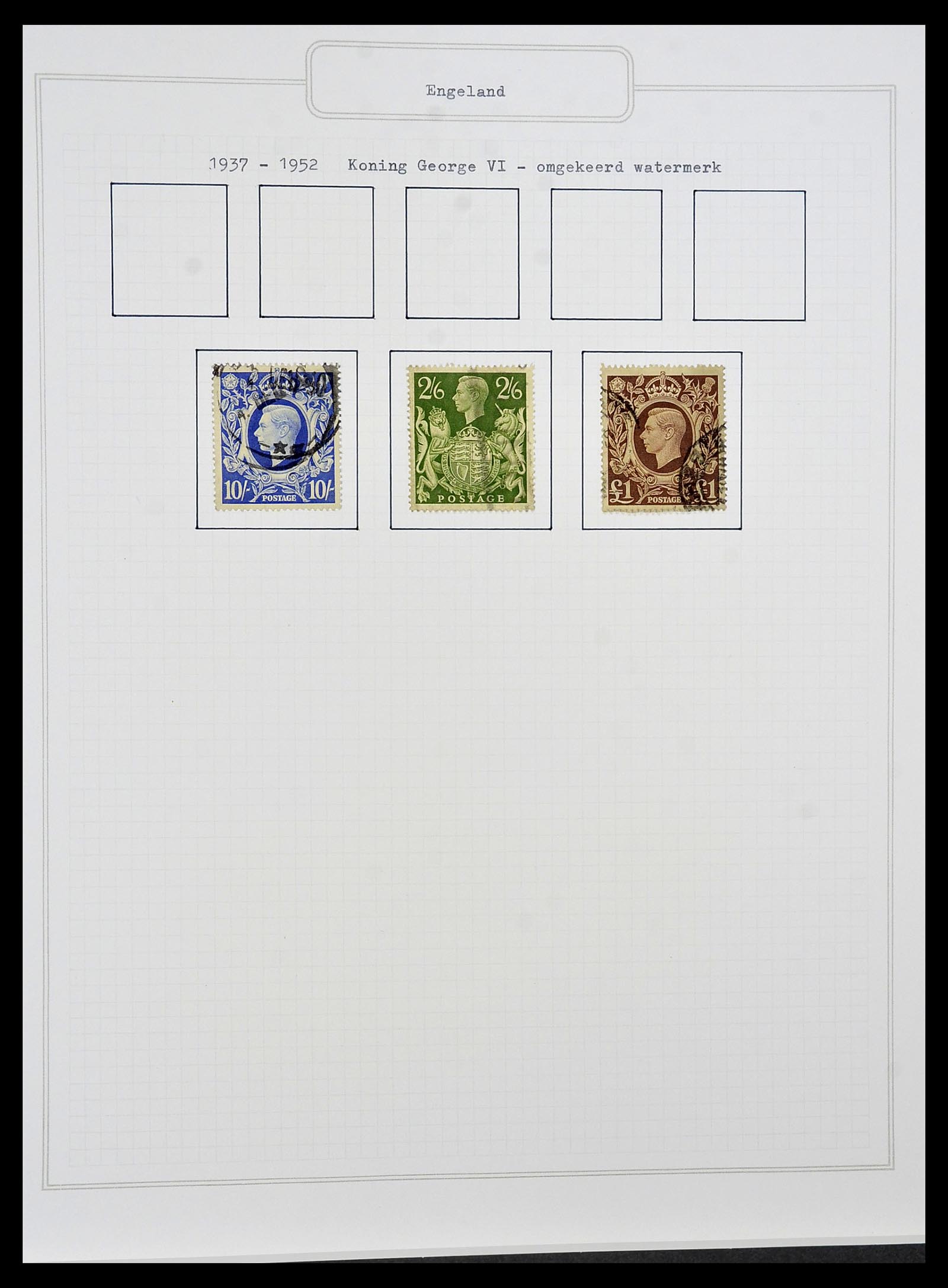 34422 003 - Postzegelverzameling 34422 Engeland 1937-1995.