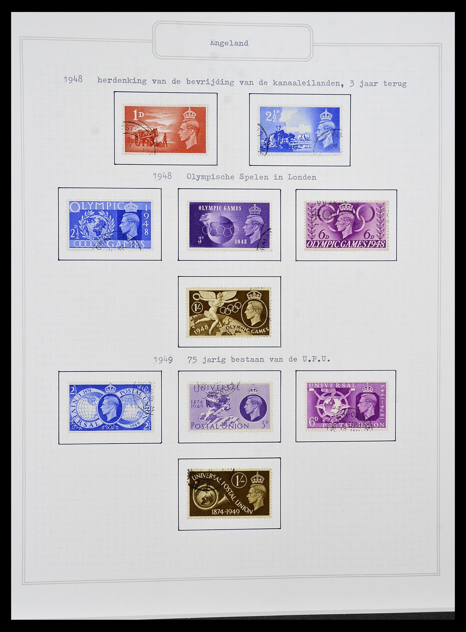 34422 006 - Postzegelverzameling 34422 Engeland 1937-1995.