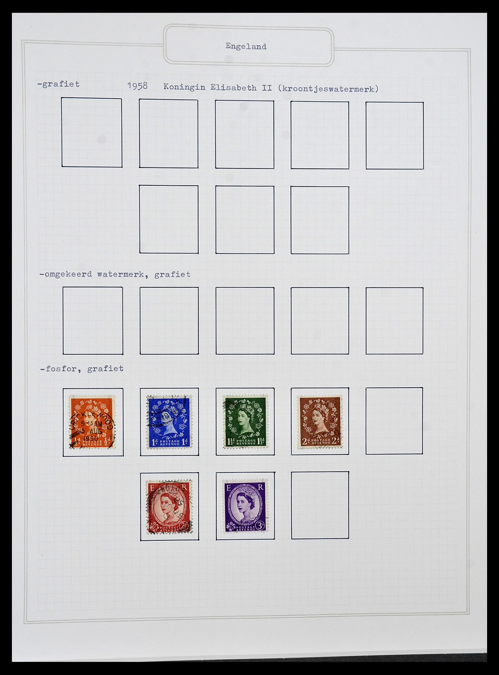 34422 012 - Postzegelverzameling 34422 Engeland 1937-1995.