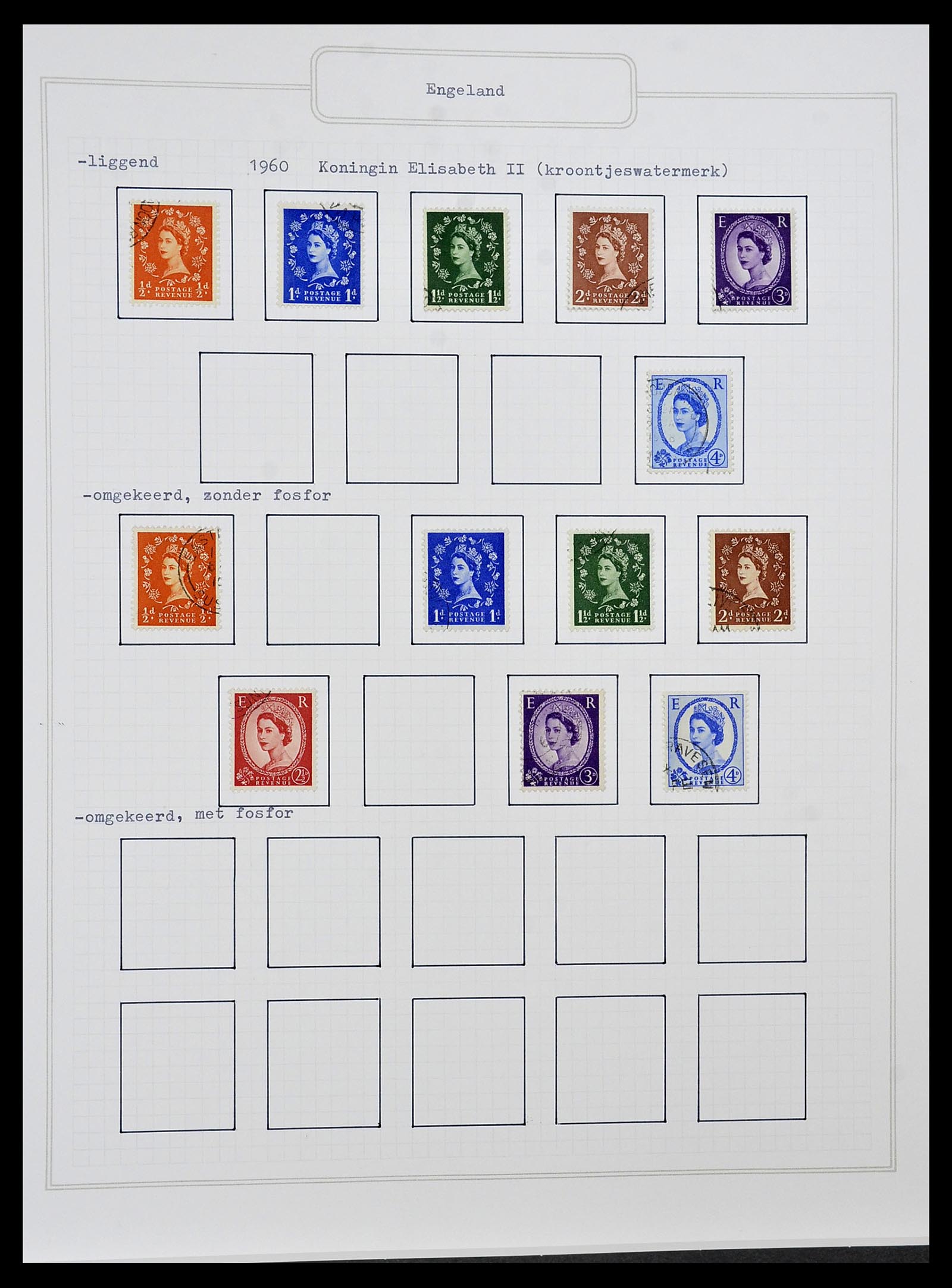 34422 014 - Postzegelverzameling 34422 Engeland 1937-1995.