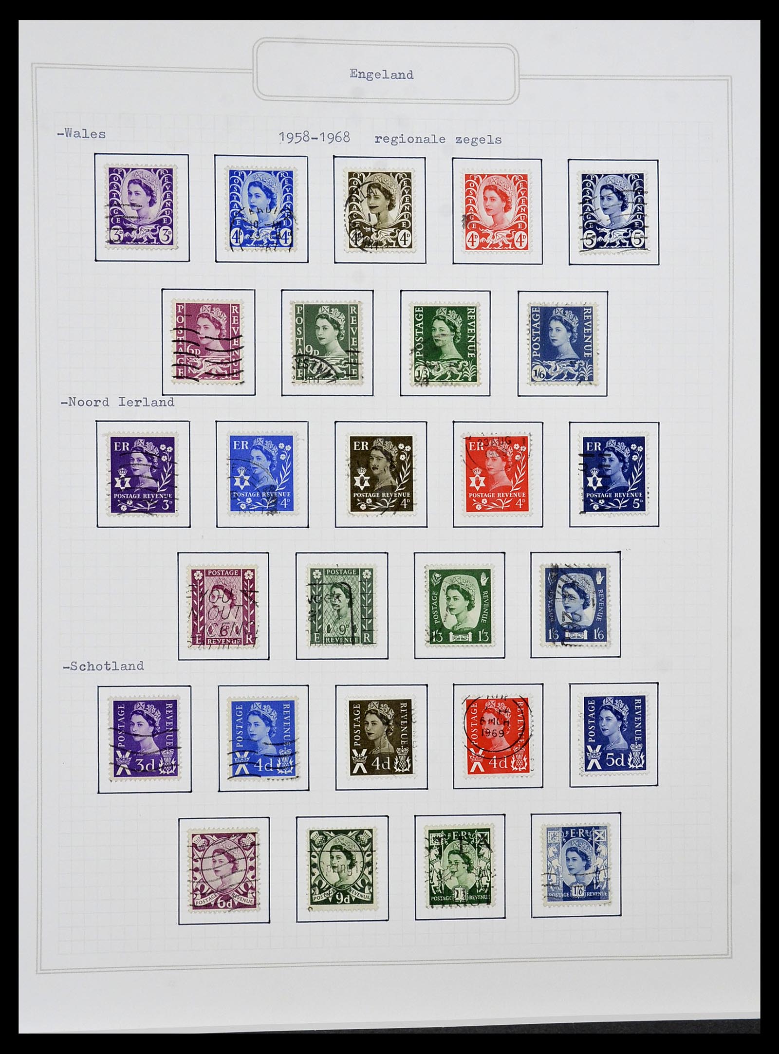 34422 015 - Postzegelverzameling 34422 Engeland 1937-1995.
