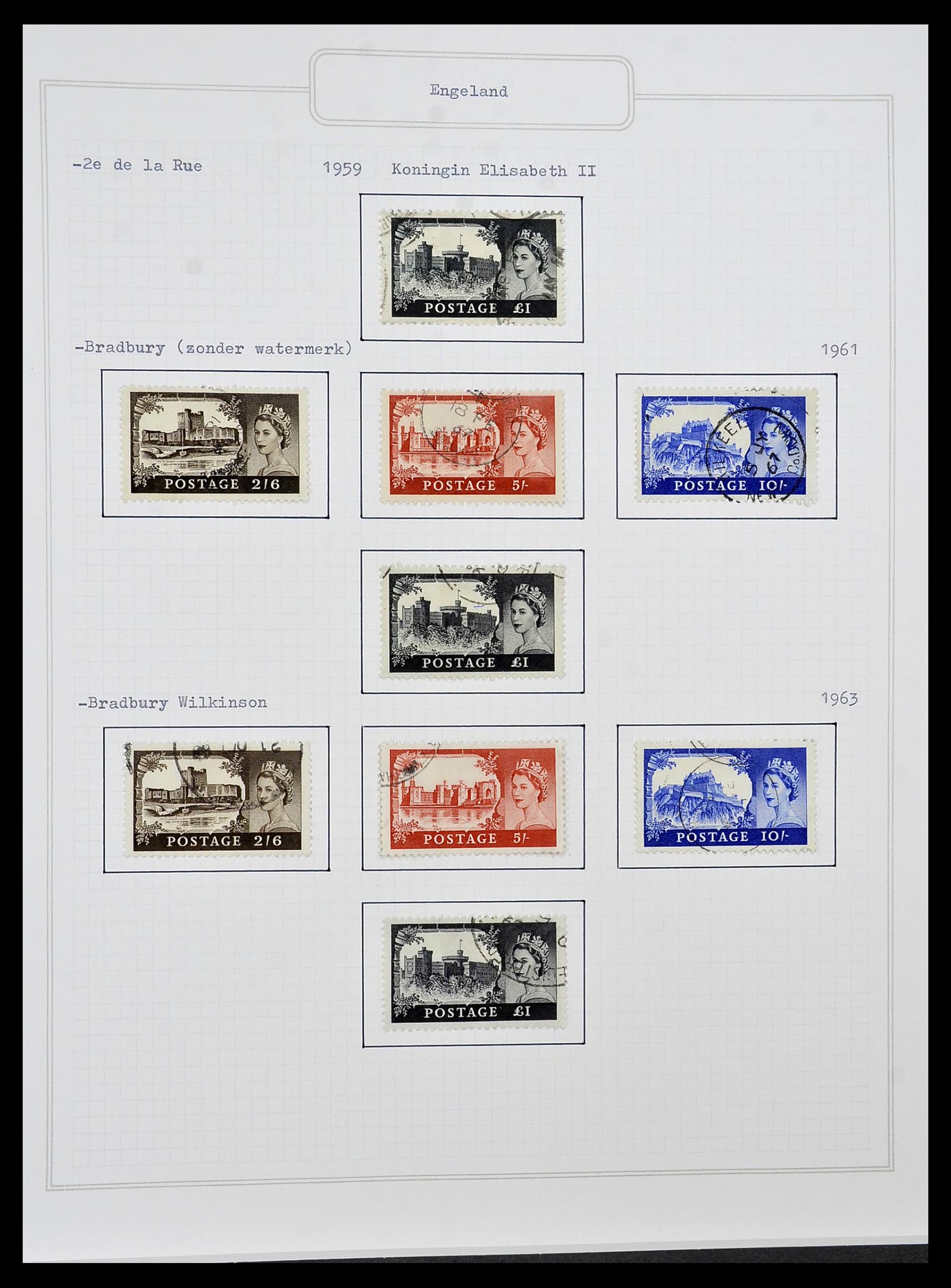 34422 017 - Postzegelverzameling 34422 Engeland 1937-1995.
