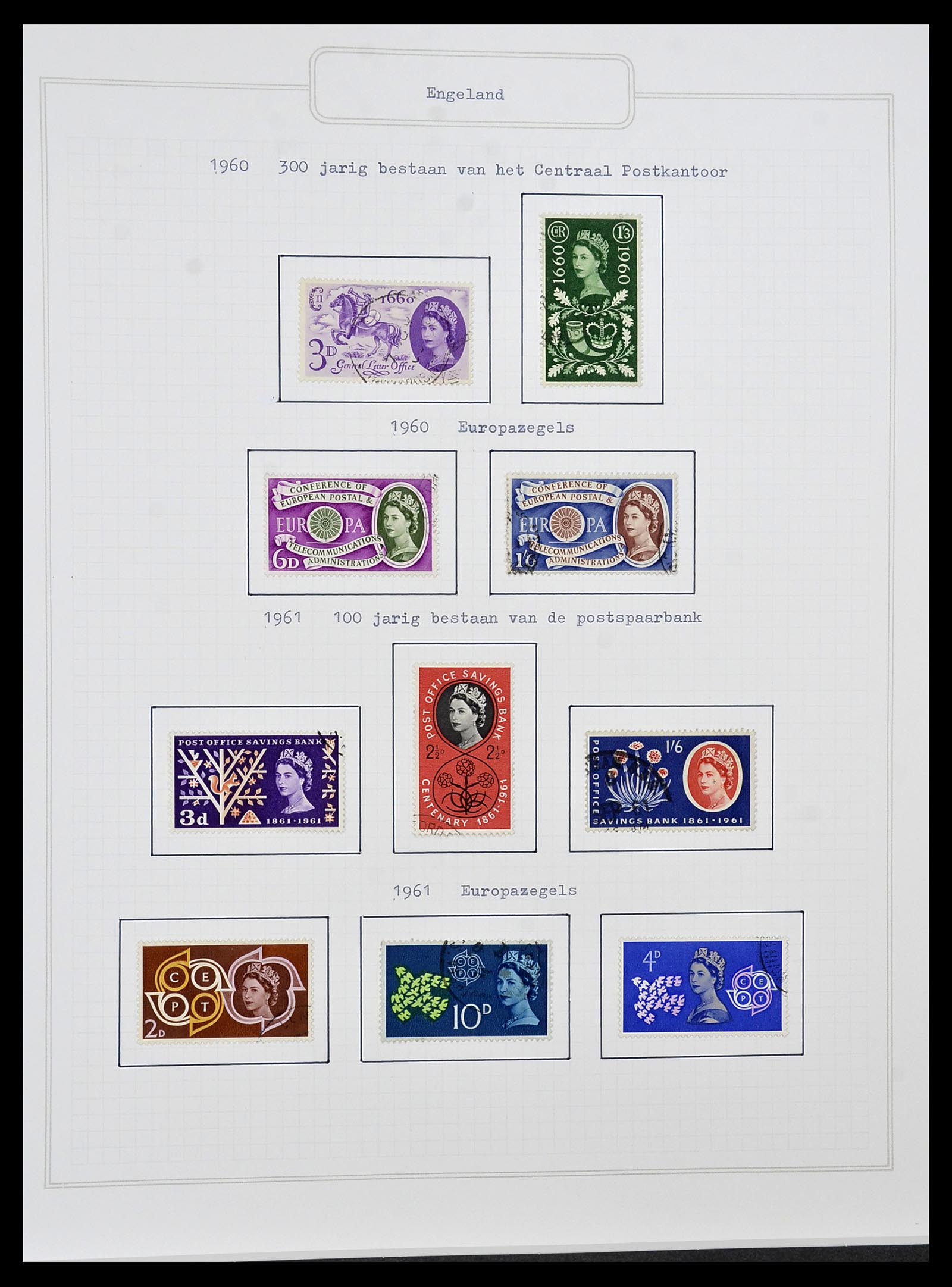 34422 019 - Postzegelverzameling 34422 Engeland 1937-1995.