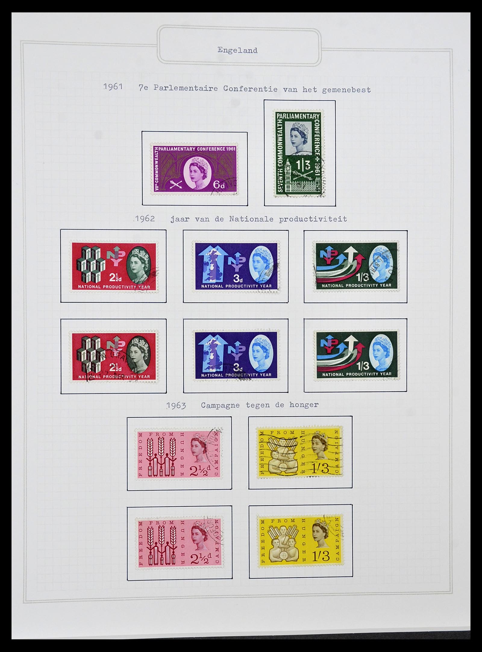 34422 020 - Postzegelverzameling 34422 Engeland 1937-1995.