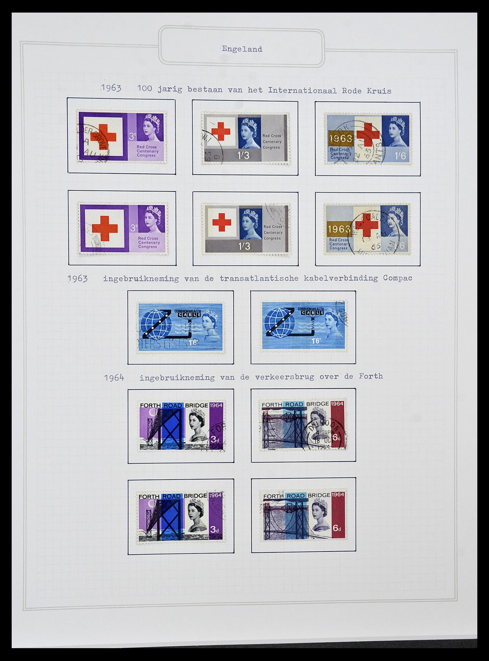34422 022 - Postzegelverzameling 34422 Engeland 1937-1995.