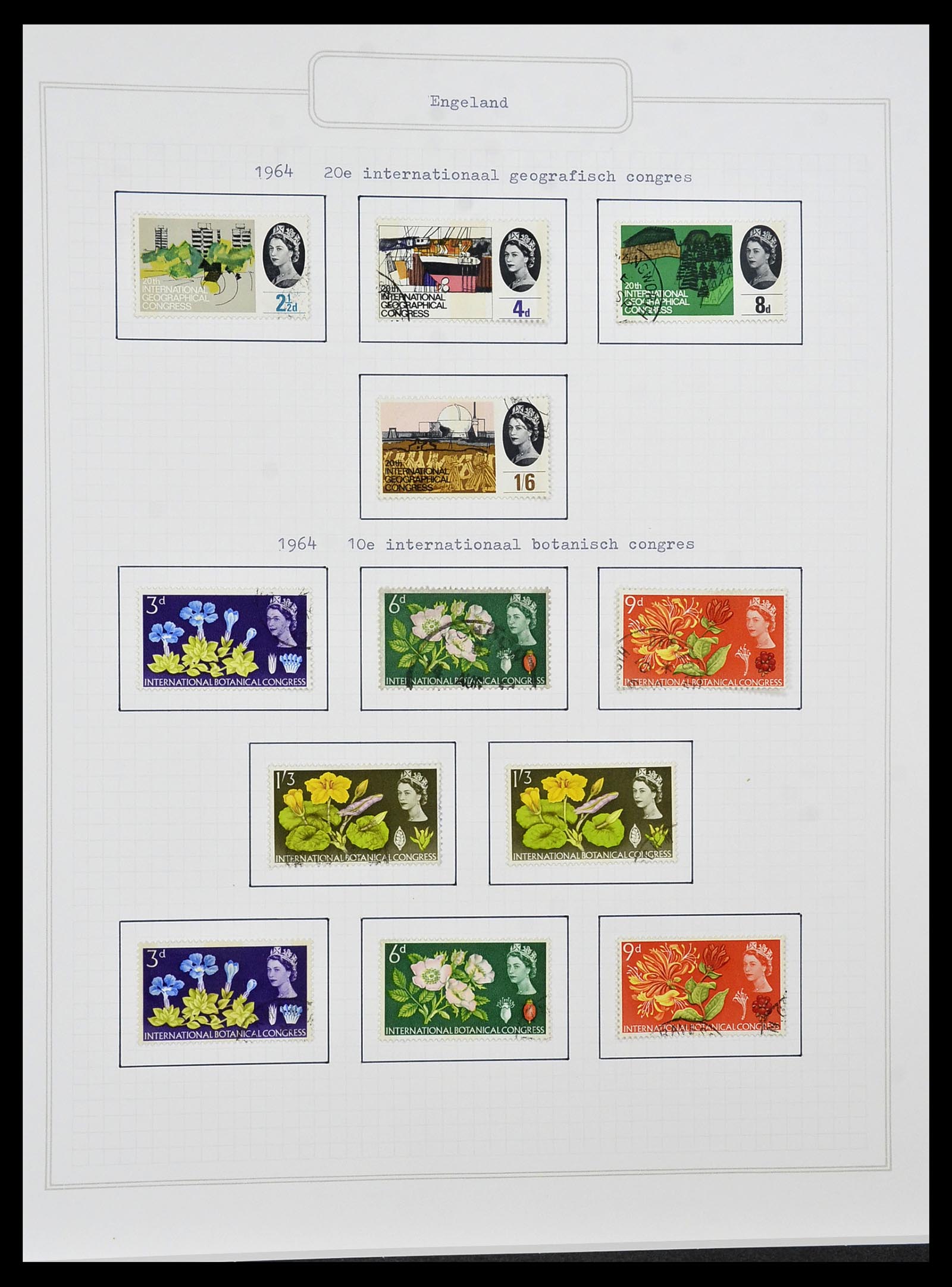 34422 024 - Postzegelverzameling 34422 Engeland 1937-1995.