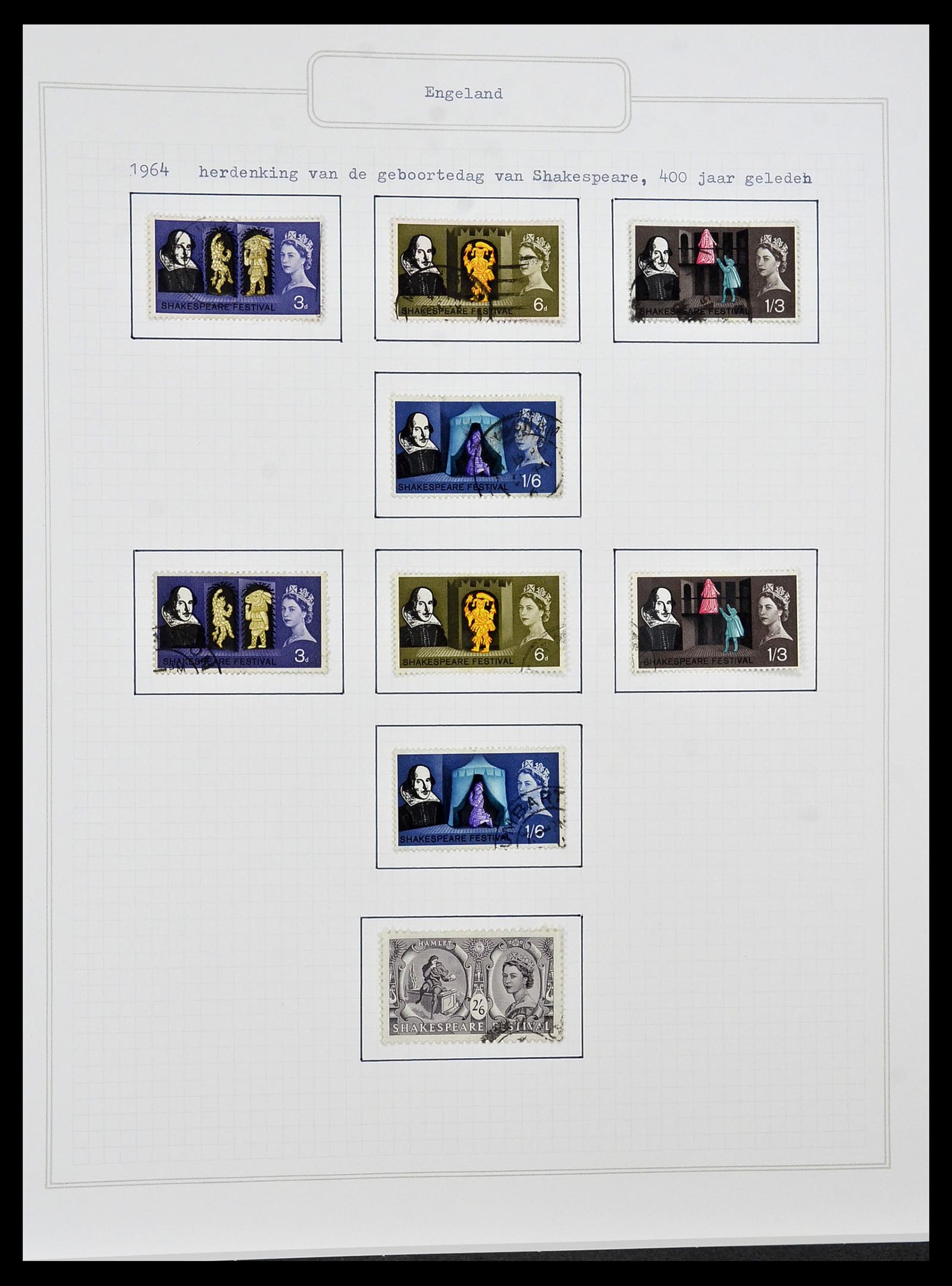 34422 025 - Postzegelverzameling 34422 Engeland 1937-1995.