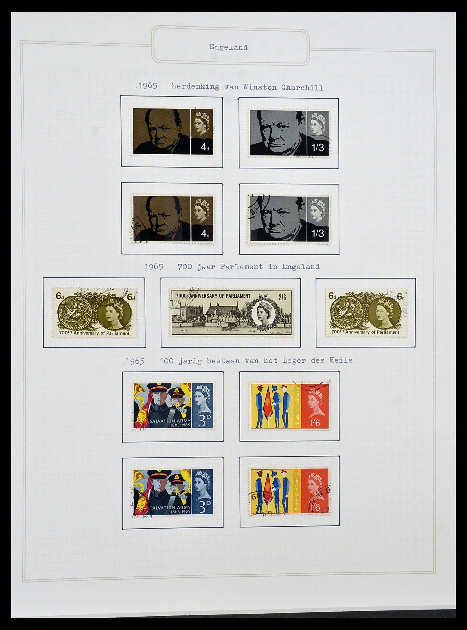 34422 027 - Postzegelverzameling 34422 Engeland 1937-1995.