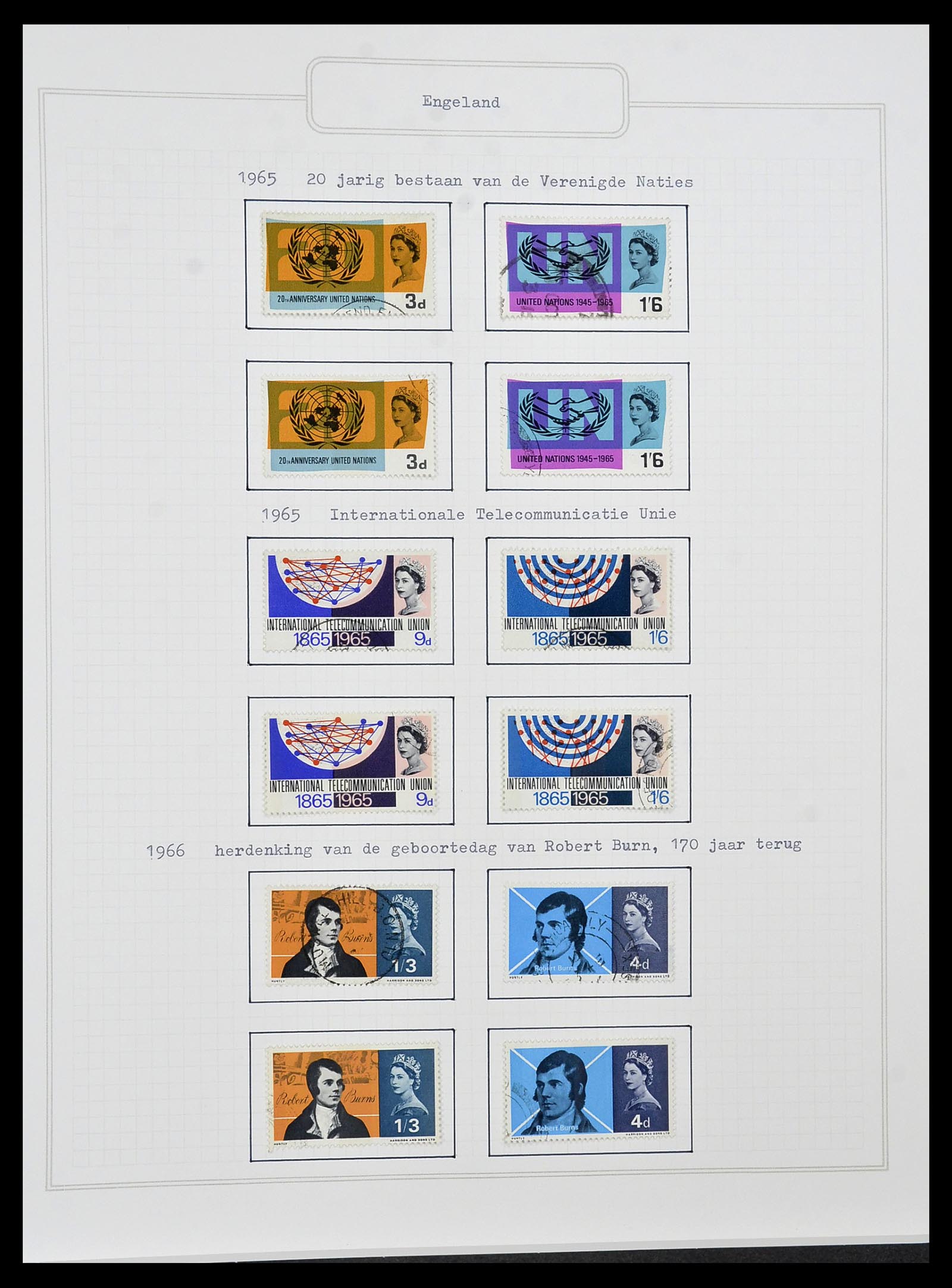 34422 029 - Postzegelverzameling 34422 Engeland 1937-1995.