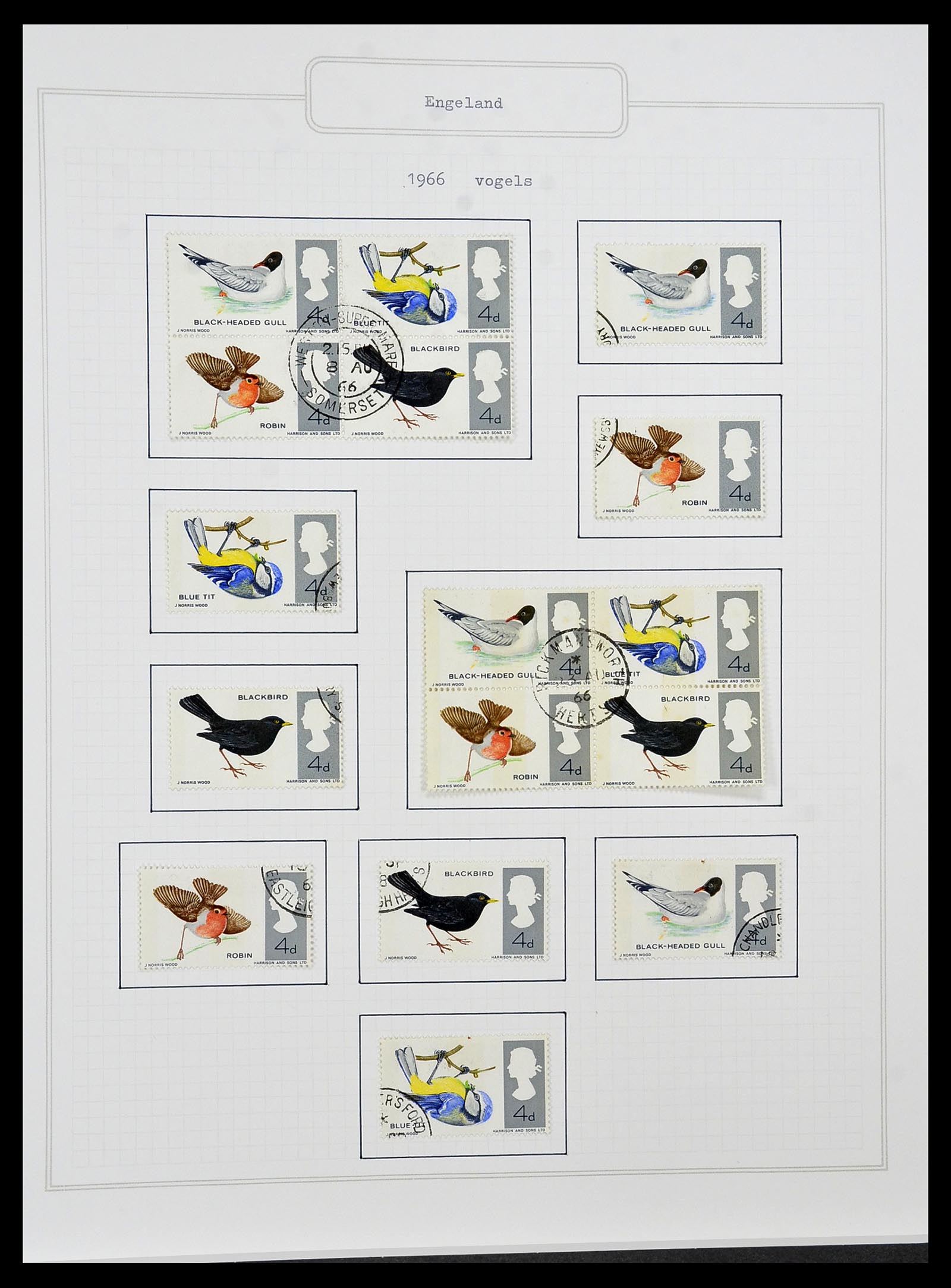 34422 030 - Postzegelverzameling 34422 Engeland 1937-1995.