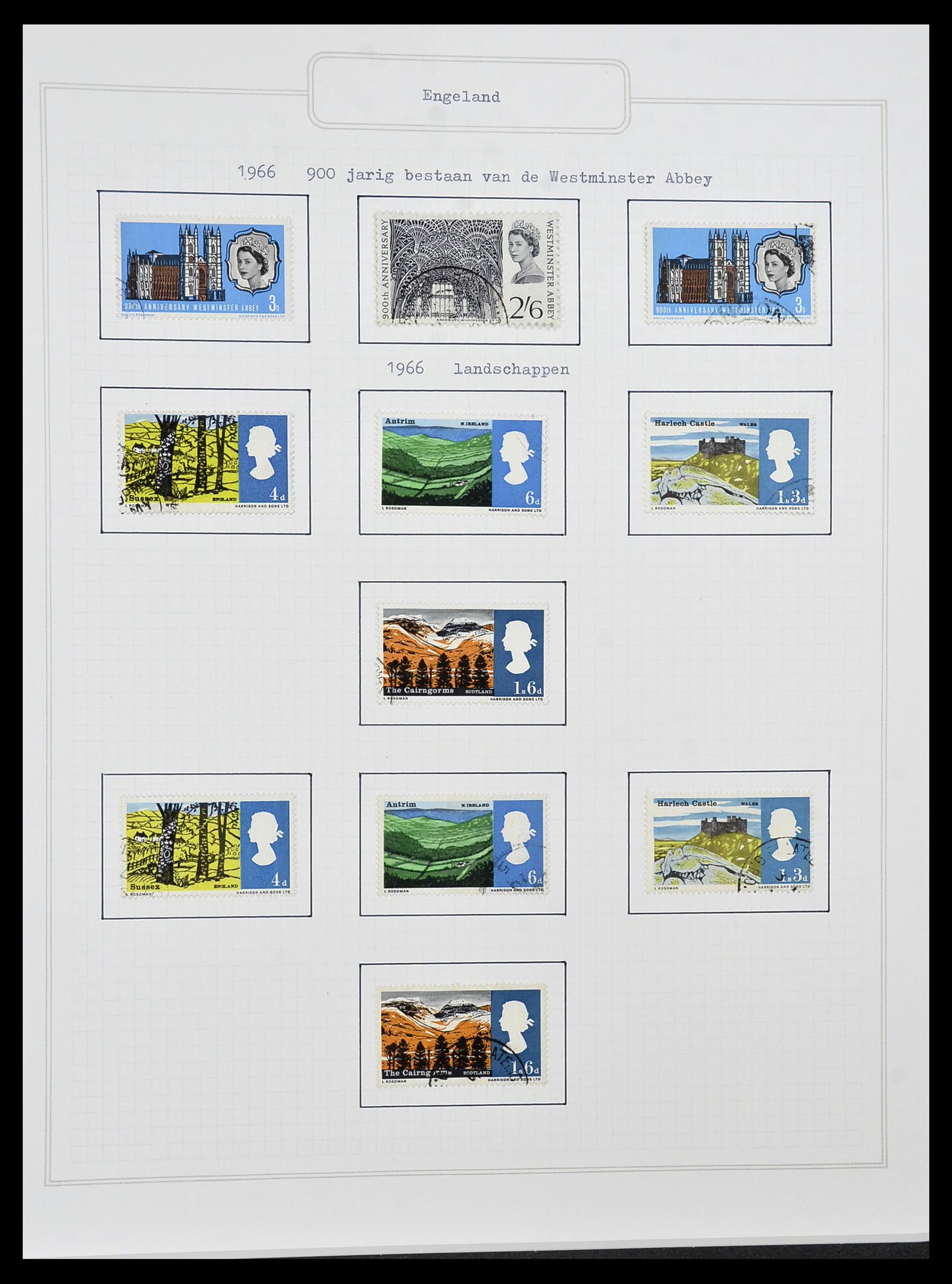 34422 031 - Postzegelverzameling 34422 Engeland 1937-1995.